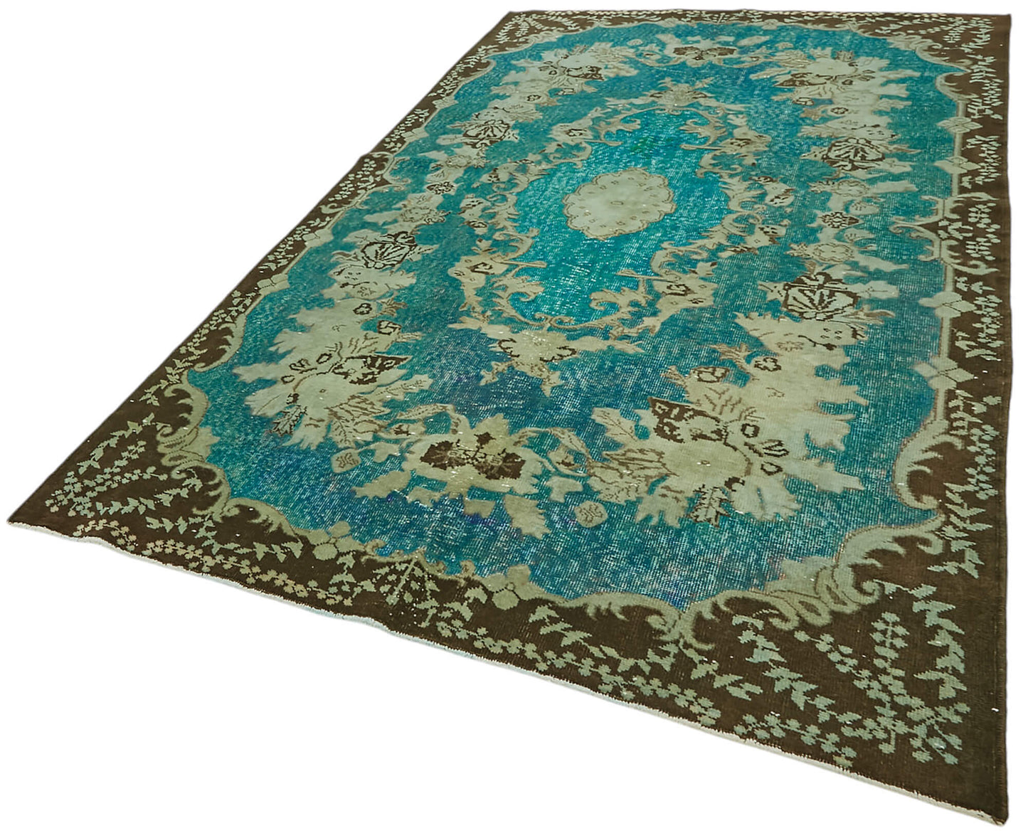 6x10 Vintage Hand-Carved Turkish Rug - 47038