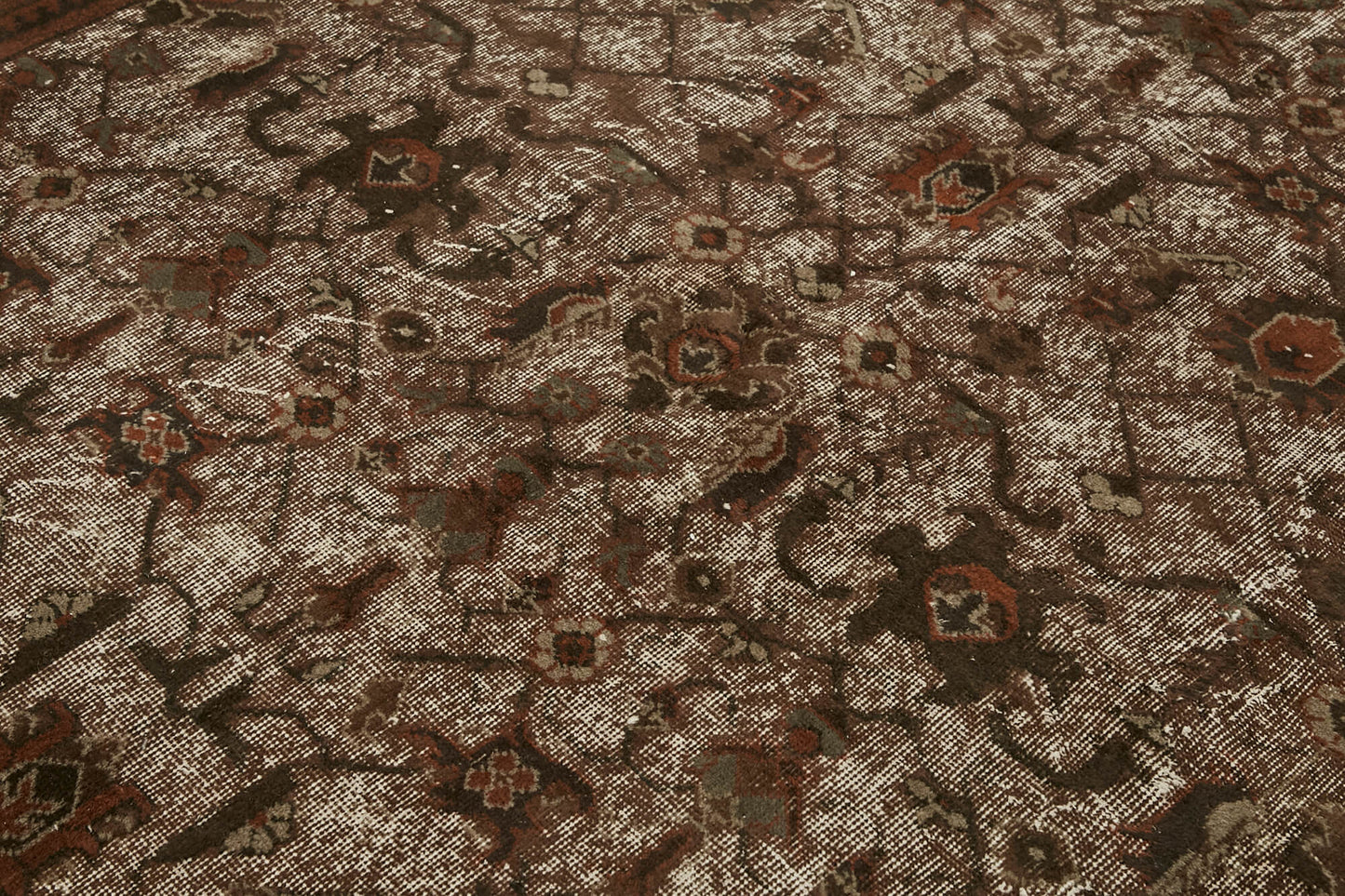 7x10 Vintage Hand-Carved Turkish Rug - 47042