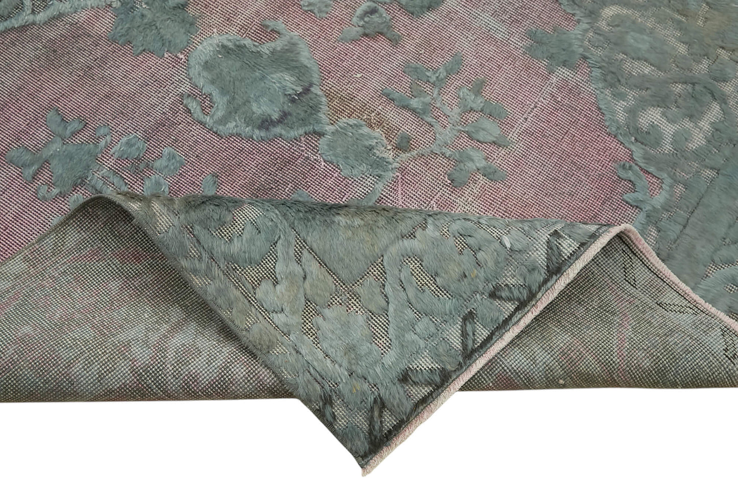 5x10 Vintage Hand-Carved Turkish Rug - 47043