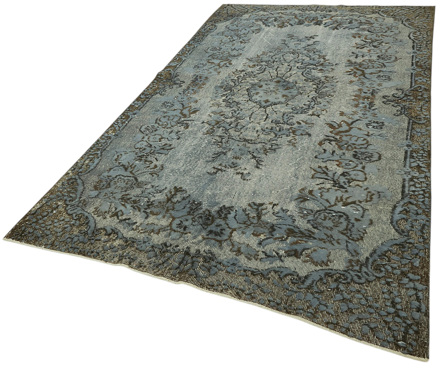 5x9 Vintage Hand-Carved Turkish Rug - 47044