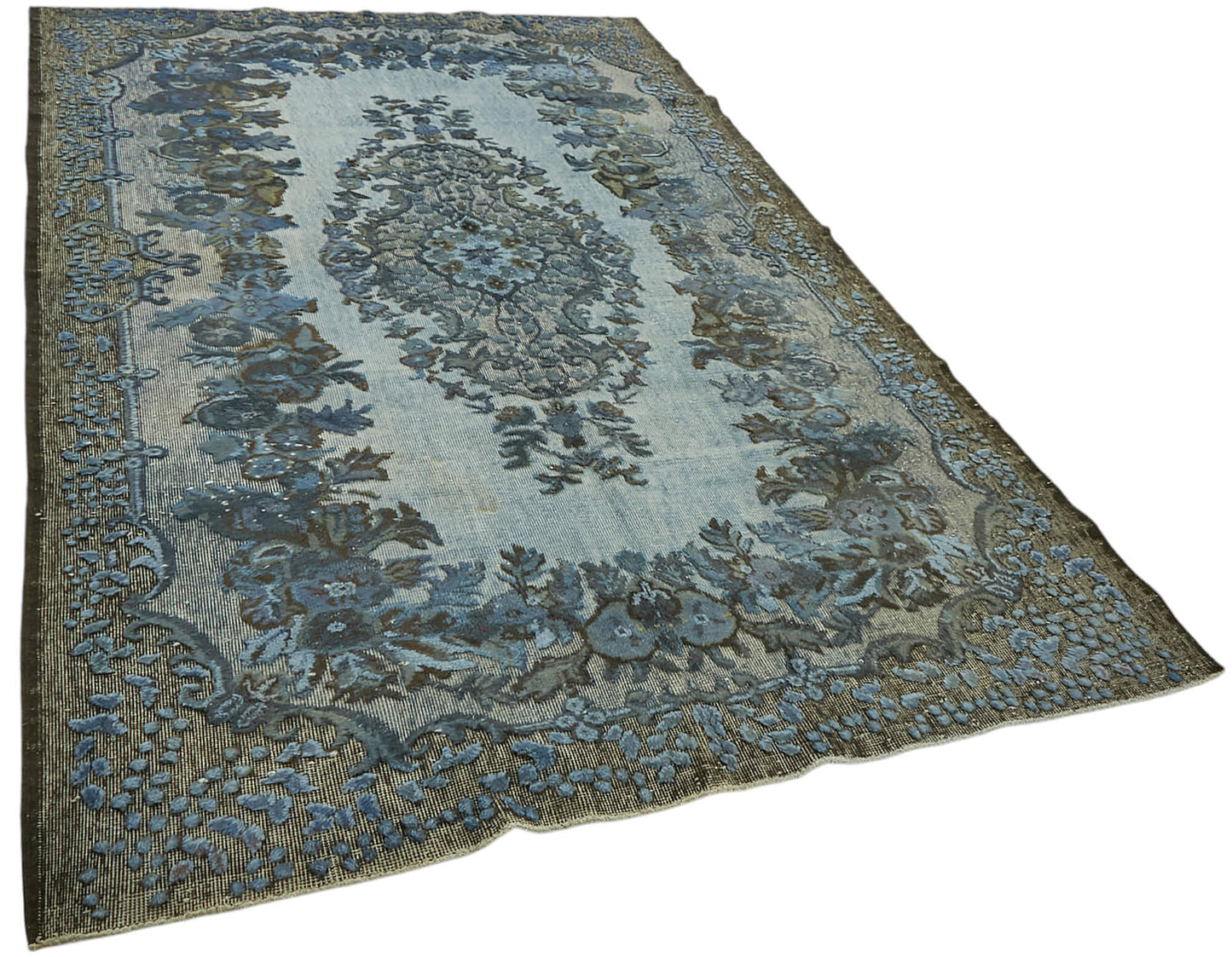 6x10 Vintage Hand-Carved Turkish Rug - 47054