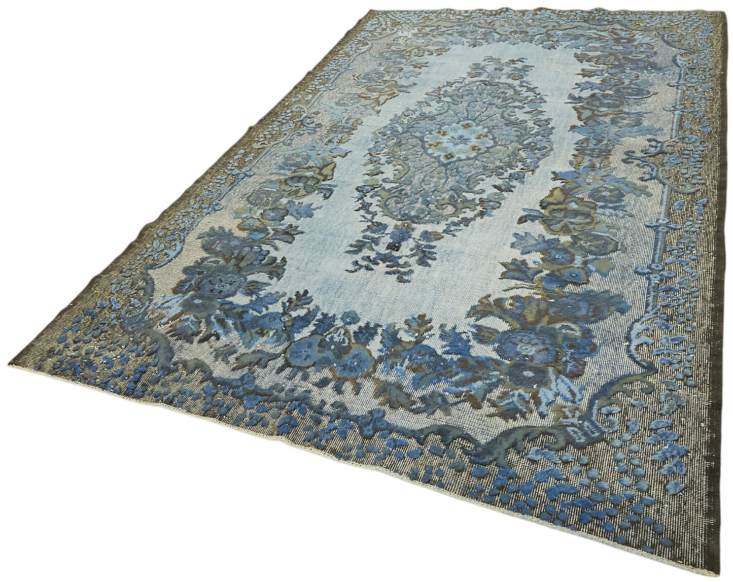 6x10 Vintage Hand-Carved Turkish Rug - 47054