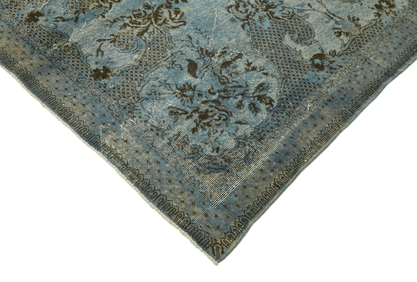 6x9 Vintage Hand-Carved Turkish Rug - 47055