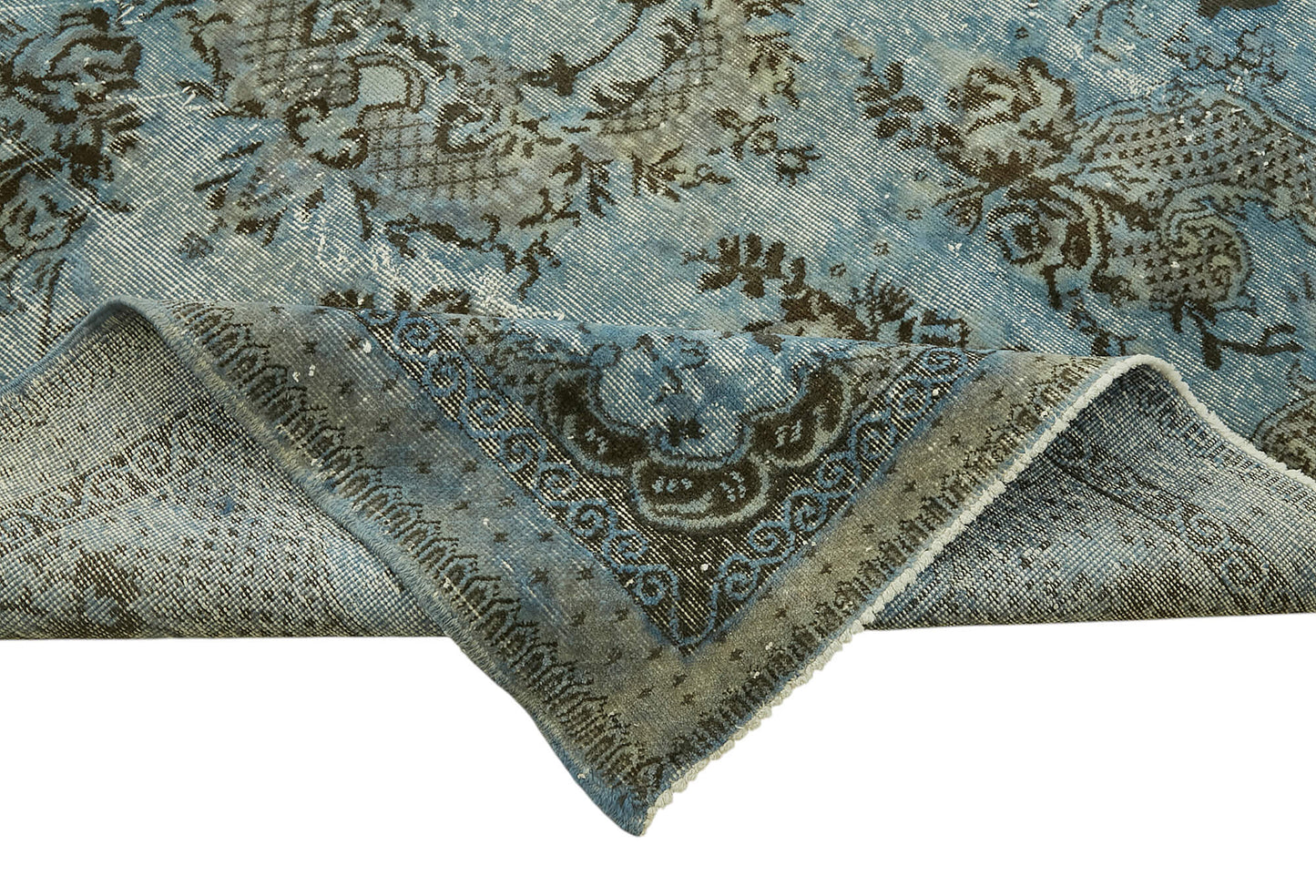 6x9 Vintage Hand-Carved Turkish Rug - 47055