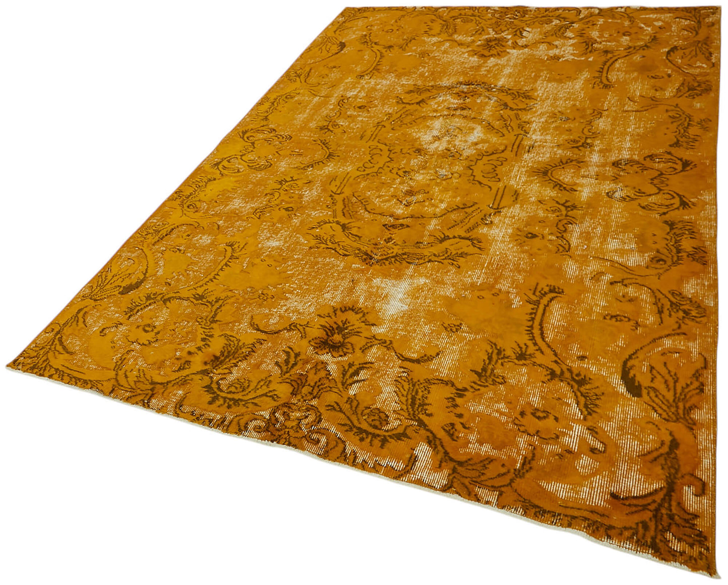 6x8 Vintage Hand-Carved Turkish Rug - 47059