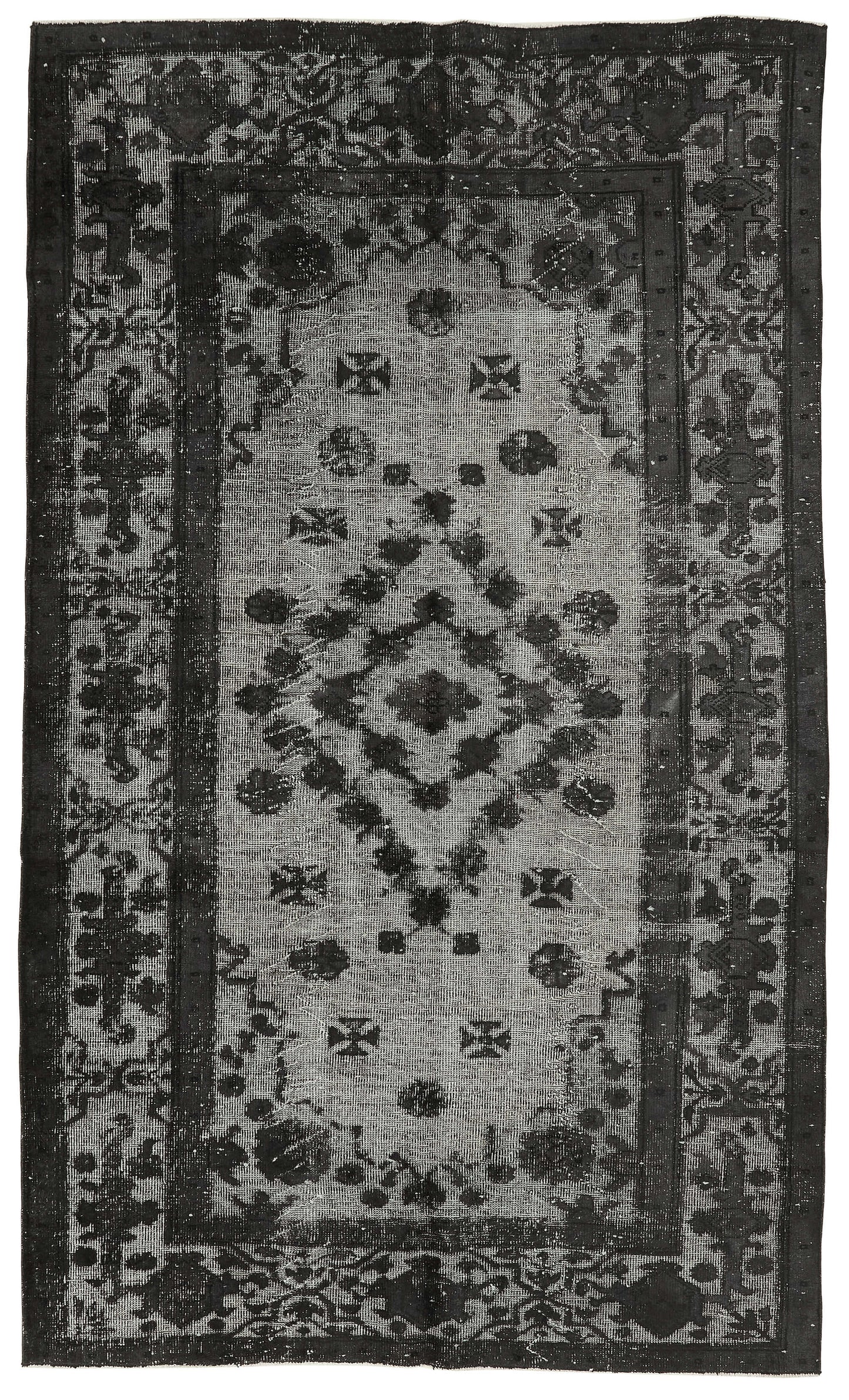 6x10 Vintage Hand-Carved Turkish Rug - 47061
