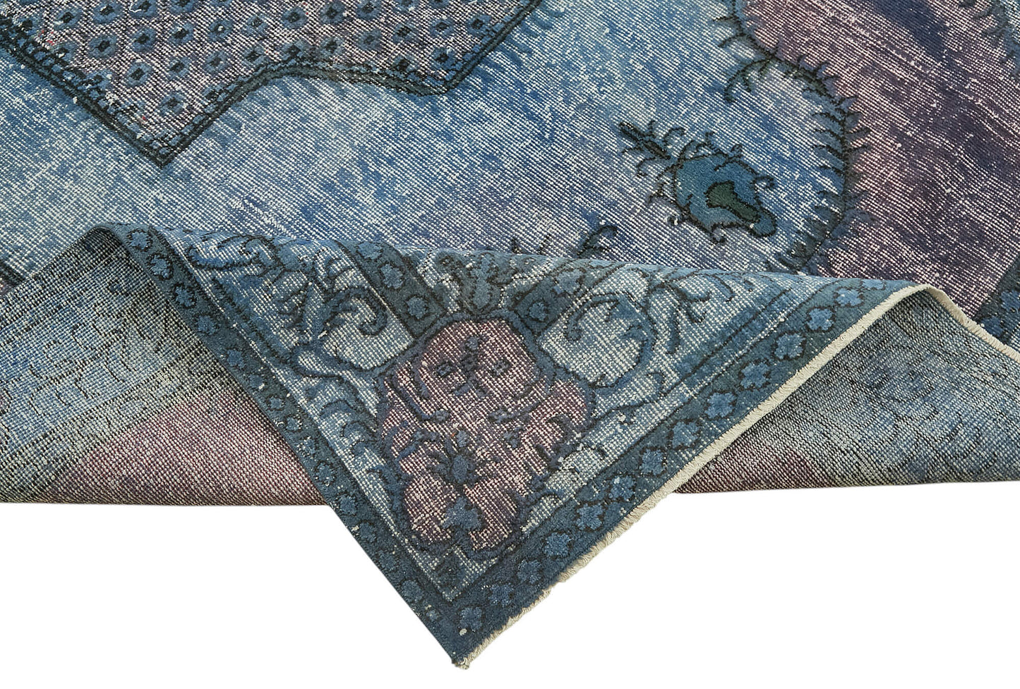 6x10 Vintage Hand-Carved Turkish Rug - 47062