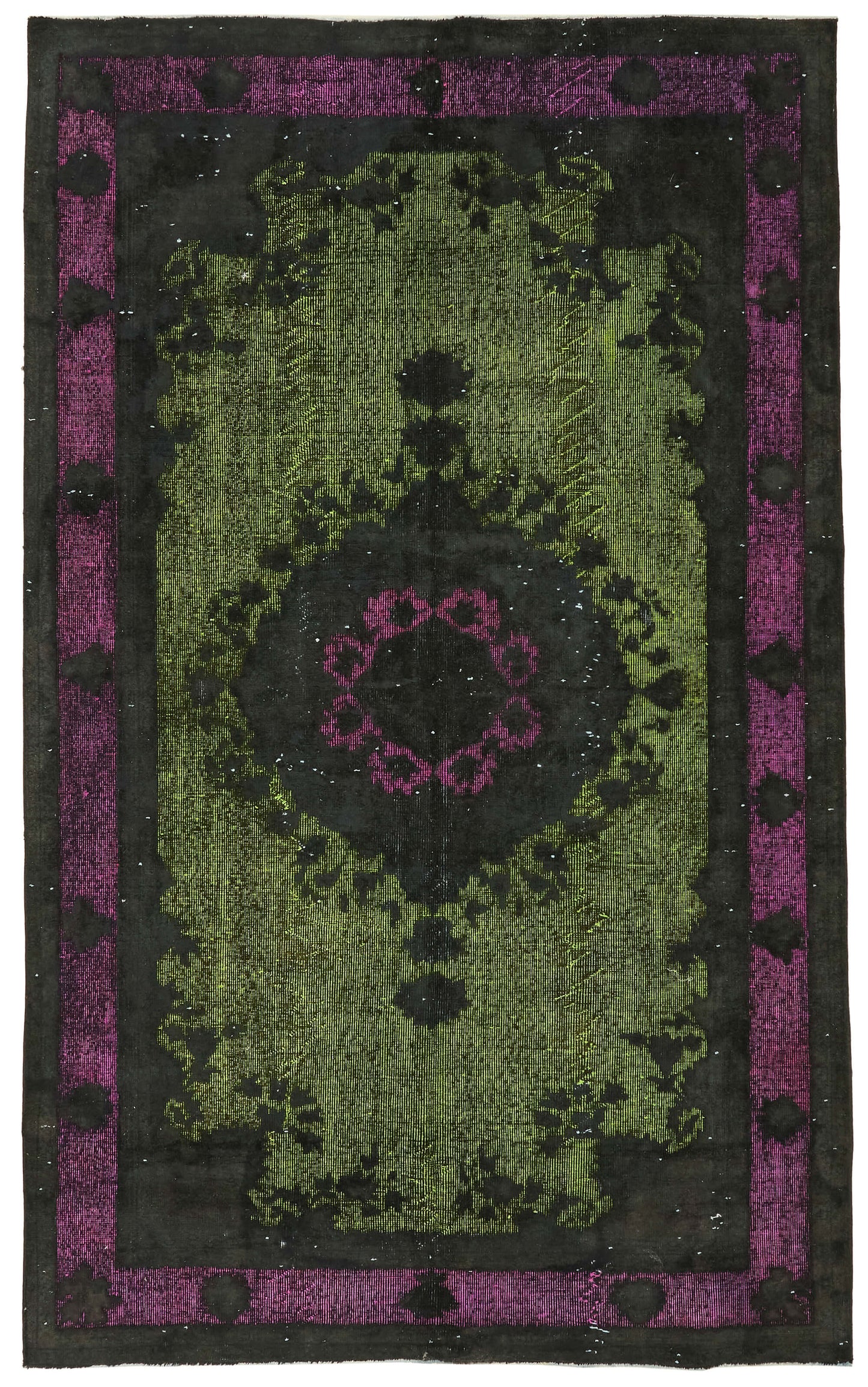 5x9 Vintage Hand-Carved Turkish Rug - 47065