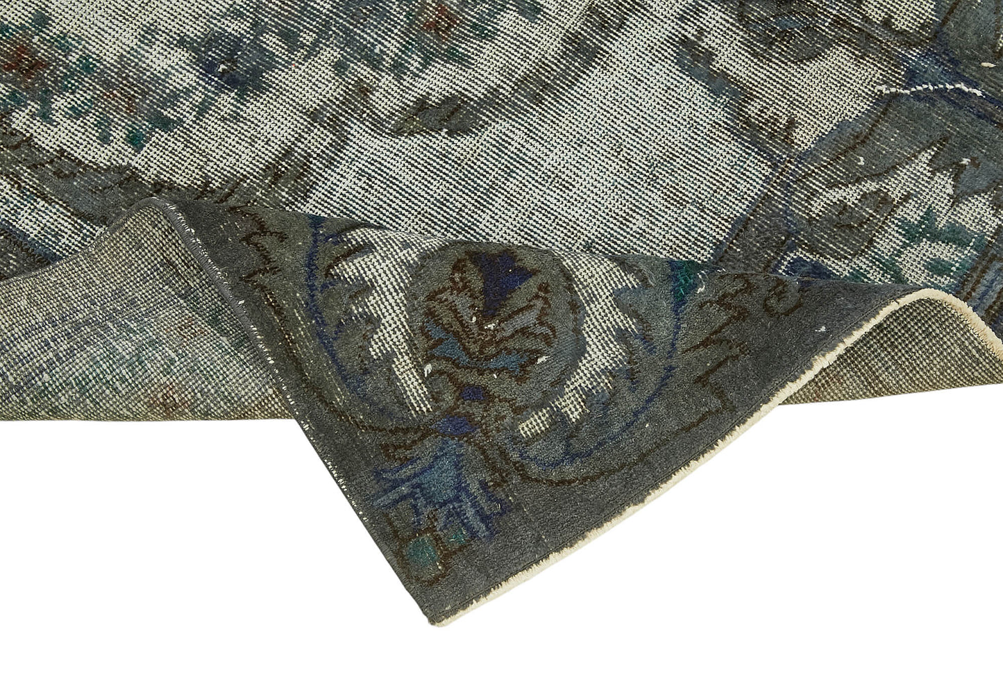 5x9 Vintage Hand-Carved Turkish Rug - 47069