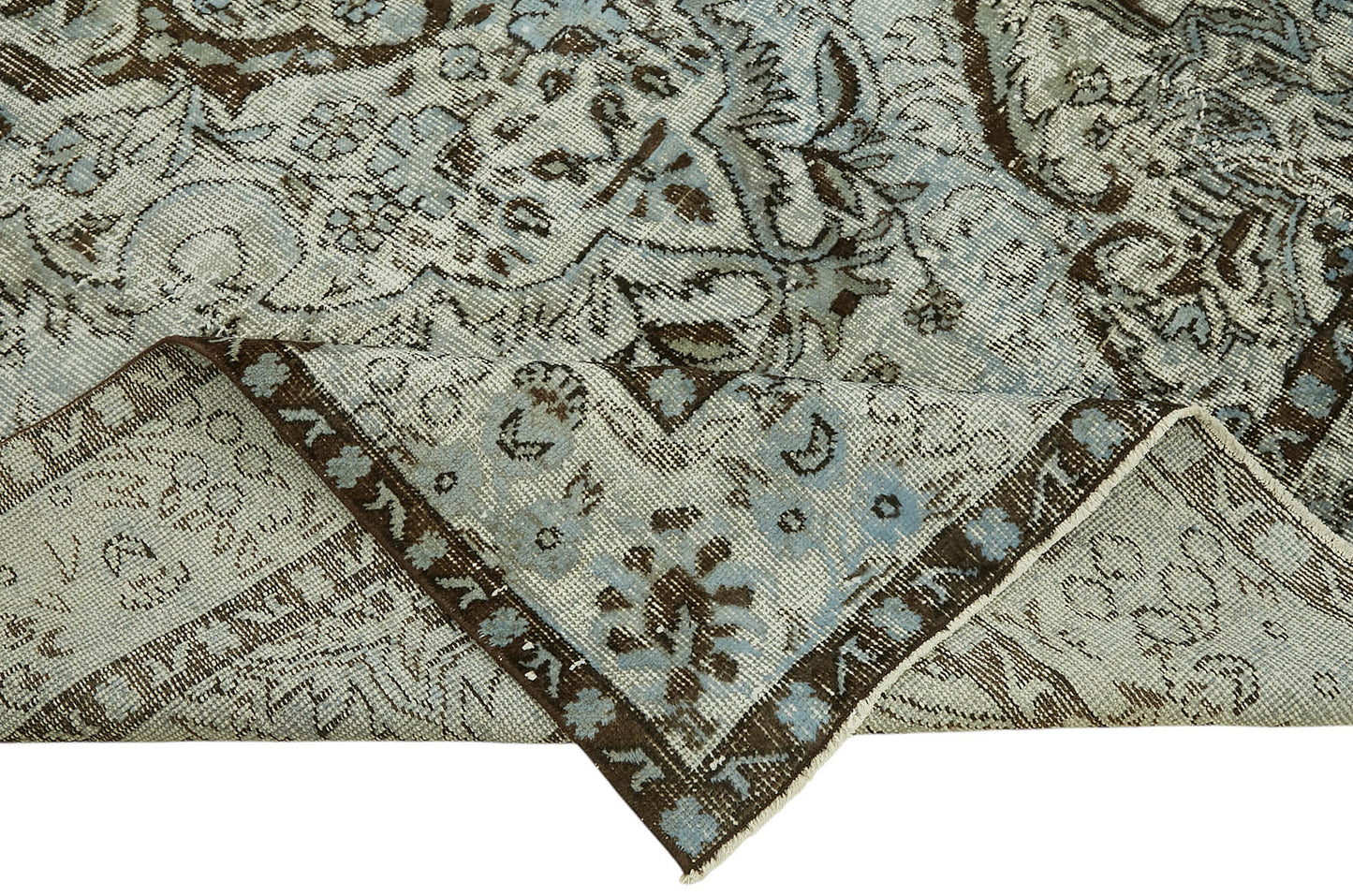 6x9 Vintage Hand-Carved Turkish Rug - 47071