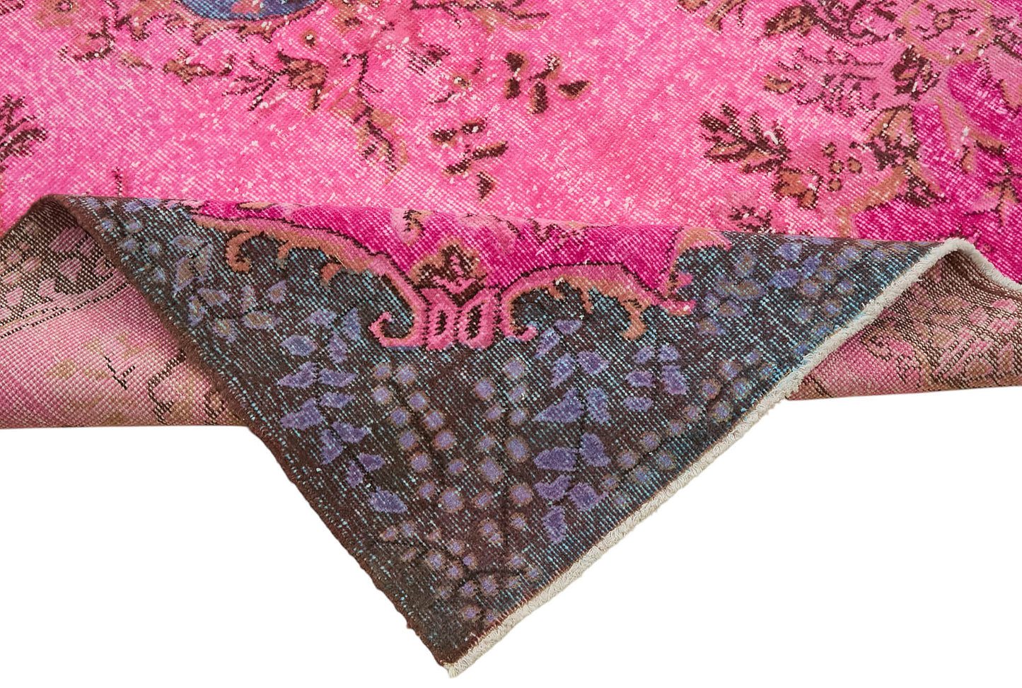 5x10 Vintage Hand-Carved Turkish Rug - 47075