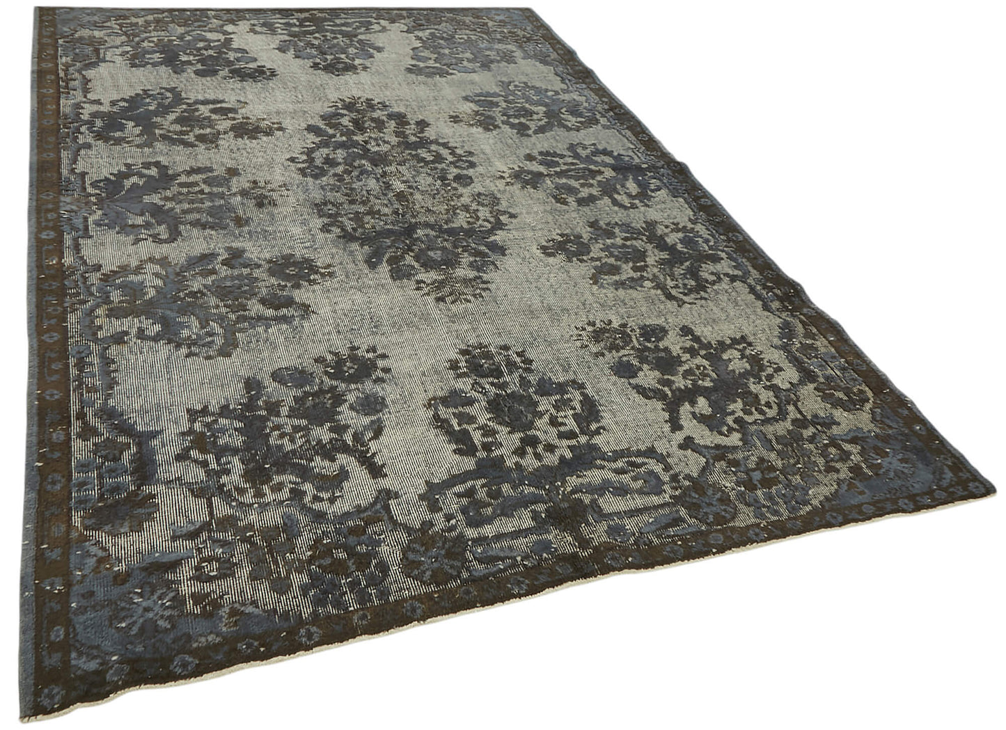 6x9 Vintage Hand-Carved Turkish Rug - 47076