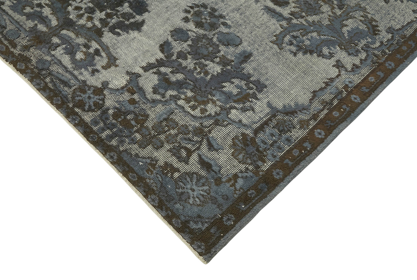 6x9 Vintage Hand-Carved Turkish Rug - 47076