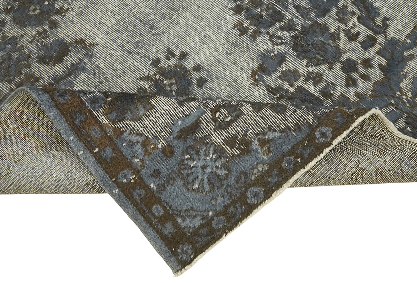 6x9 Vintage Hand-Carved Turkish Rug - 47076