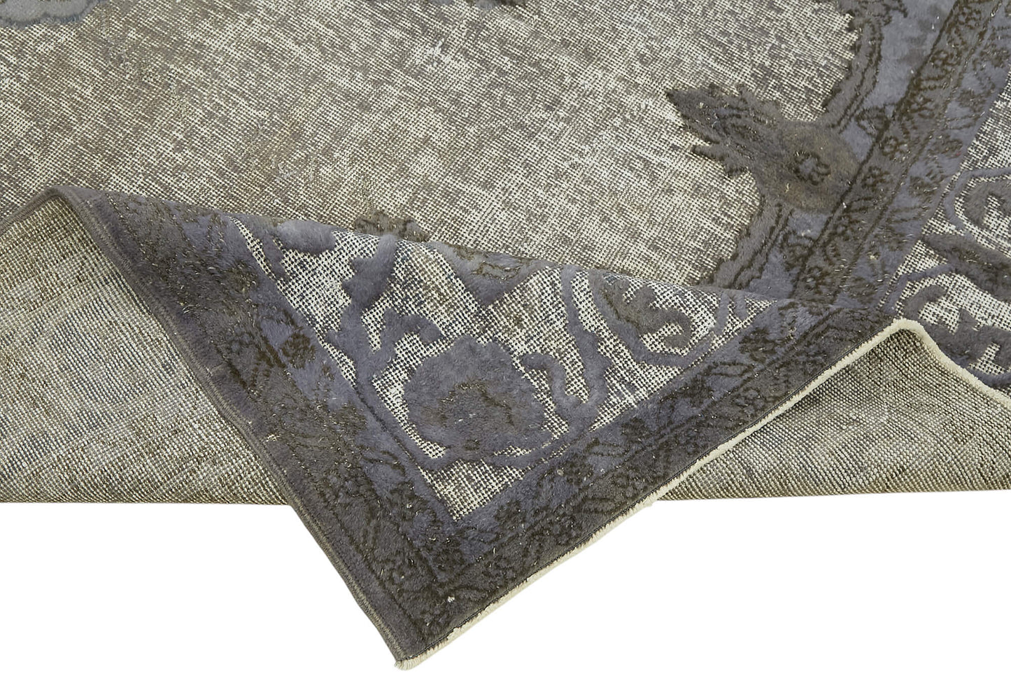 7x10 Vintage Hand-Carved Turkish Rug - 47077