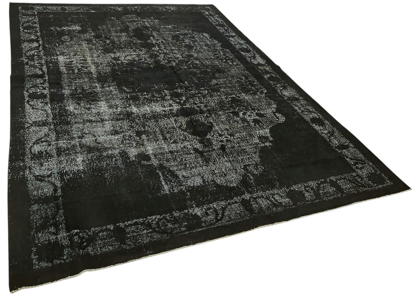 7x10 Vintage Hand-Carved Turkish Rug - 47078