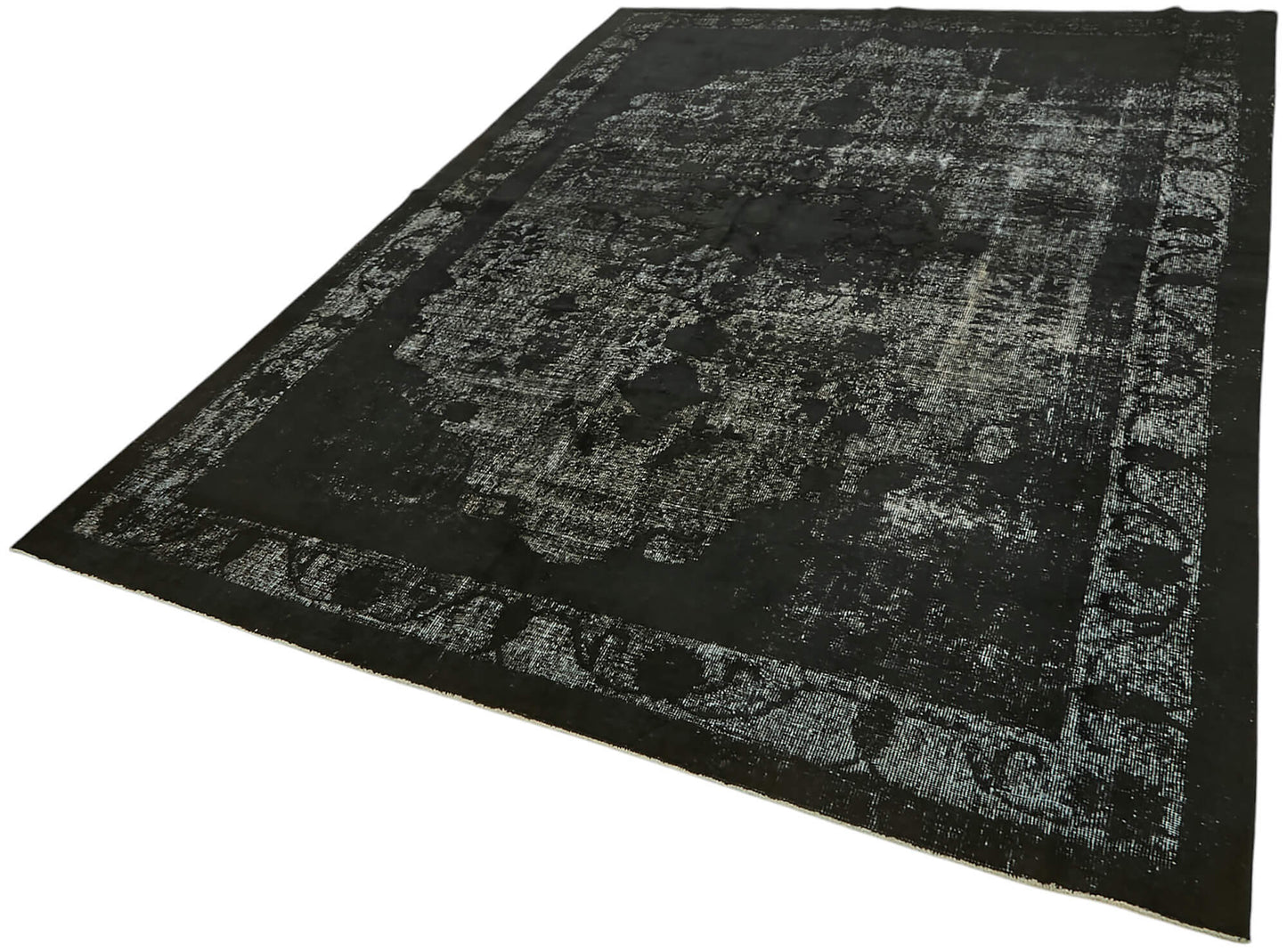 7x10 Vintage Hand-Carved Turkish Rug - 47078