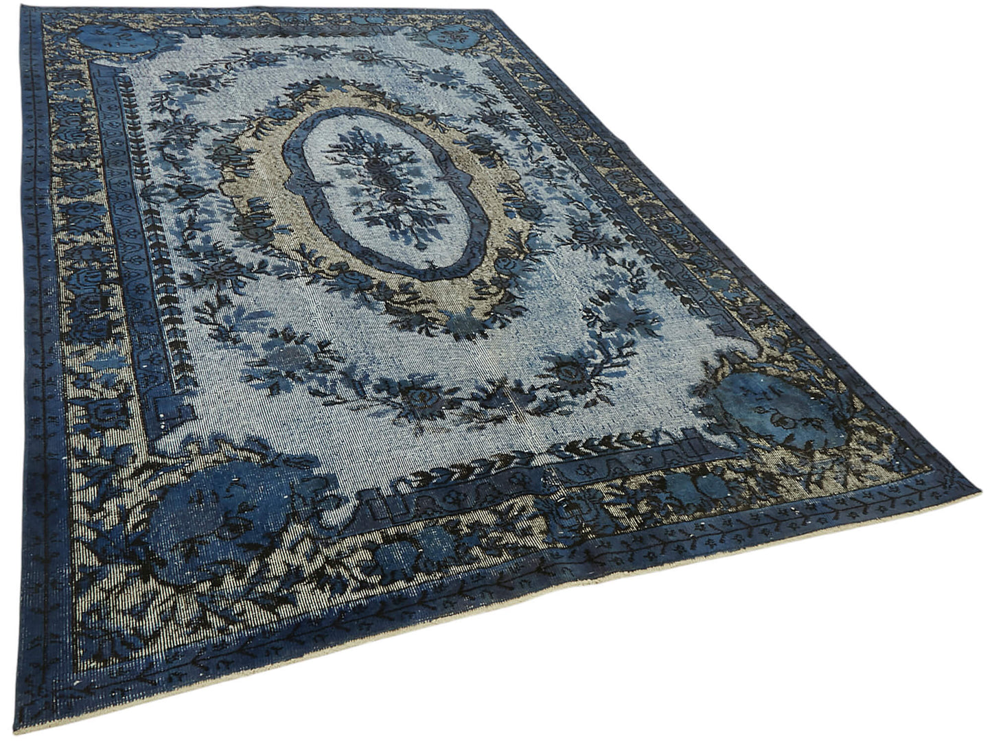 6x10 Vintage Hand-Carved Turkish Rug - 47080