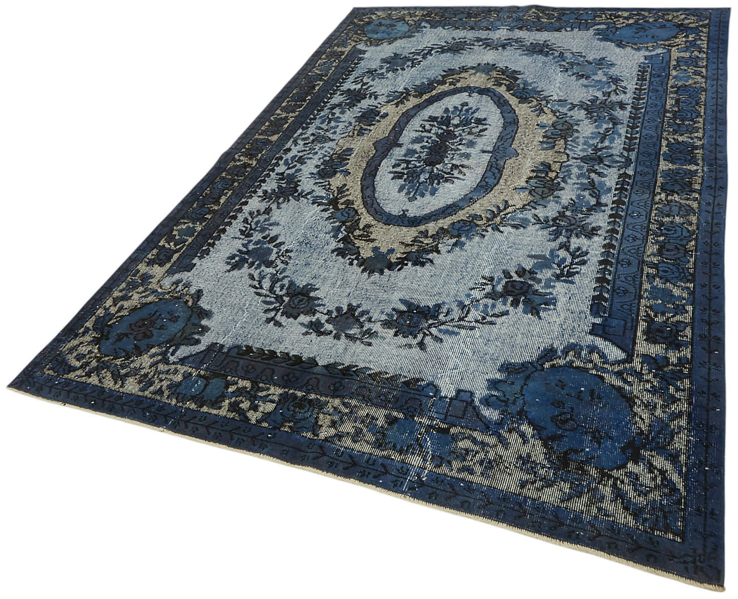 6x10 Vintage Hand-Carved Turkish Rug - 47080