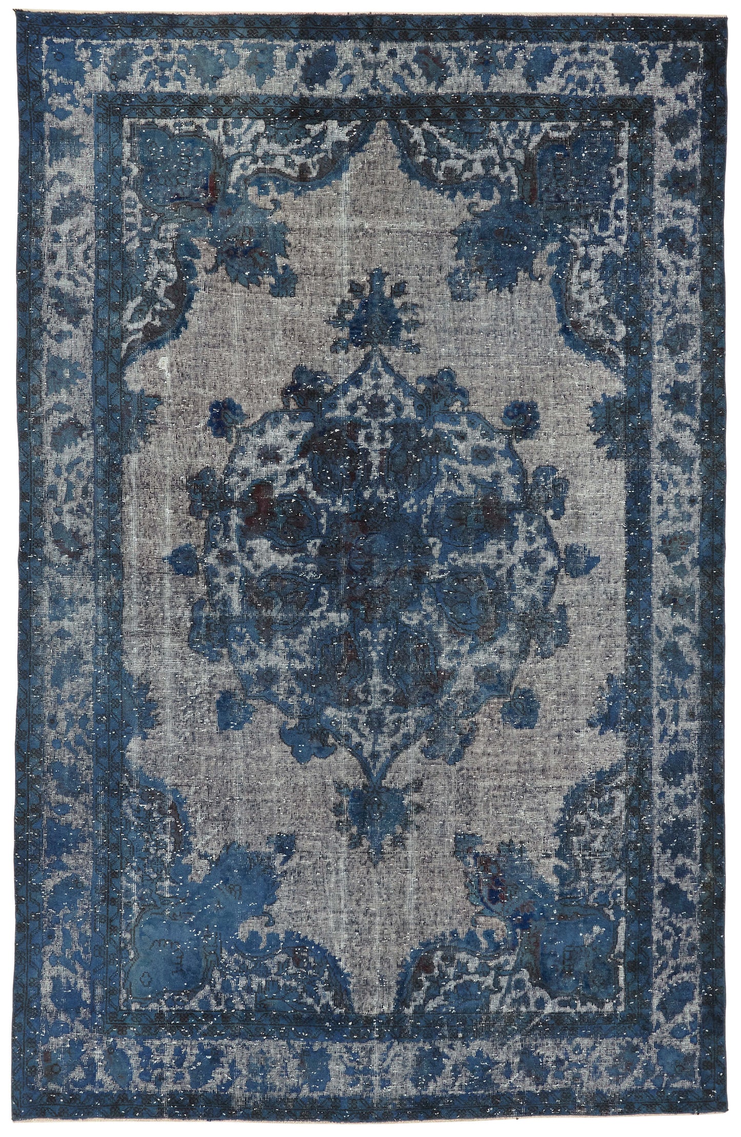 6x10 Vintage Hand-Carved Turkish Rug - 47082