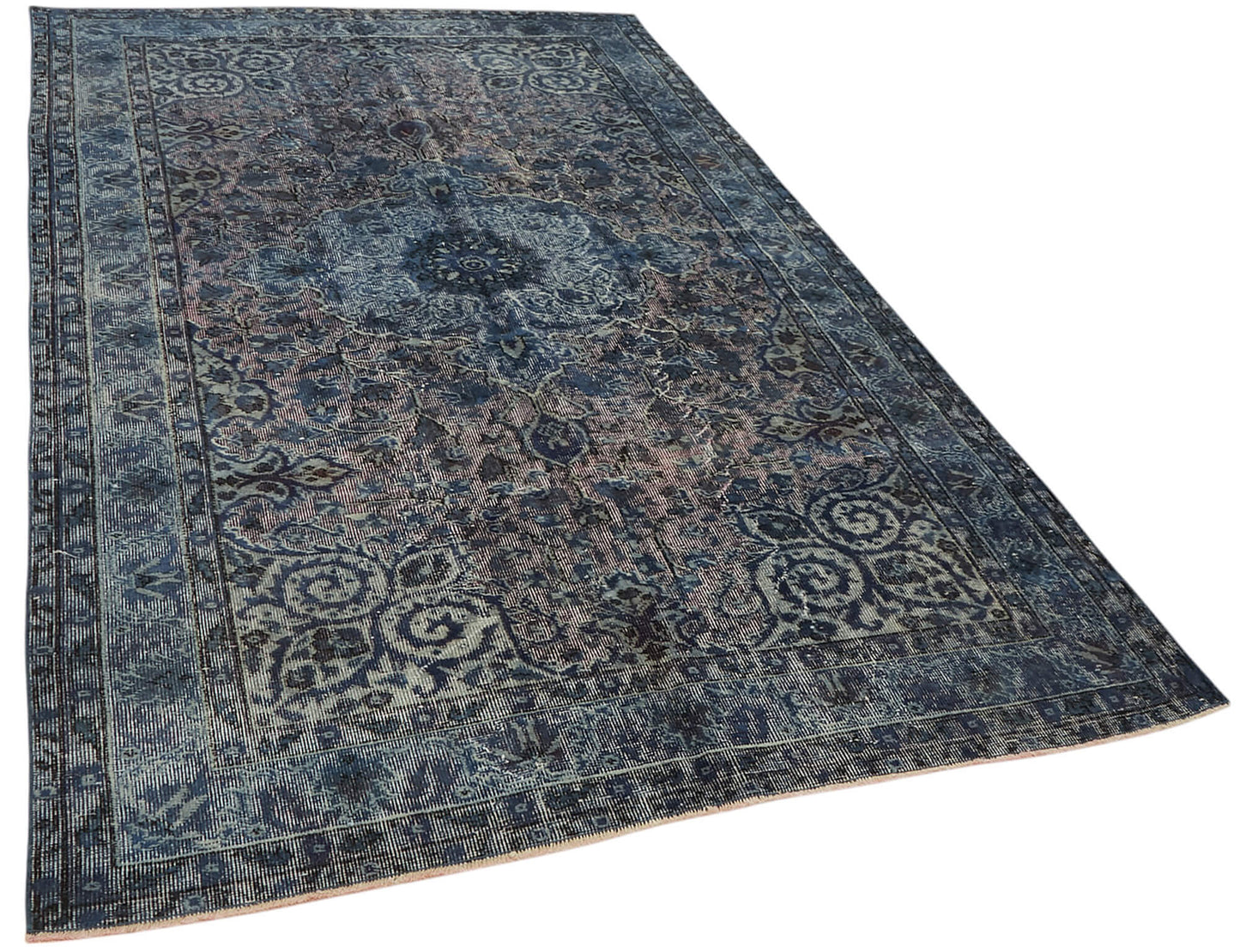 5x9 Vintage Hand-Carved Turkish Rug - 47083