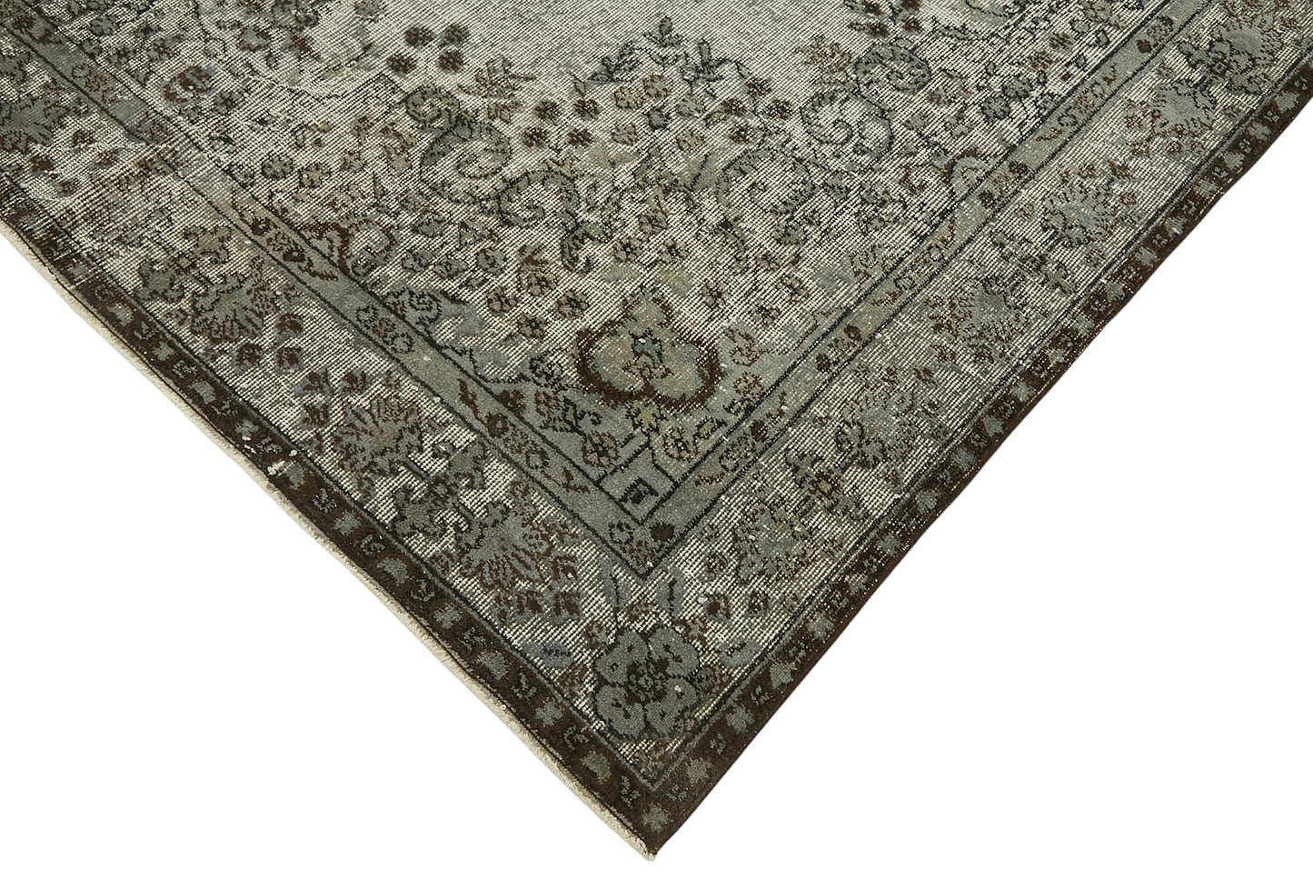 6x11 Vintage Hand-Carved Turkish Rug - 47088