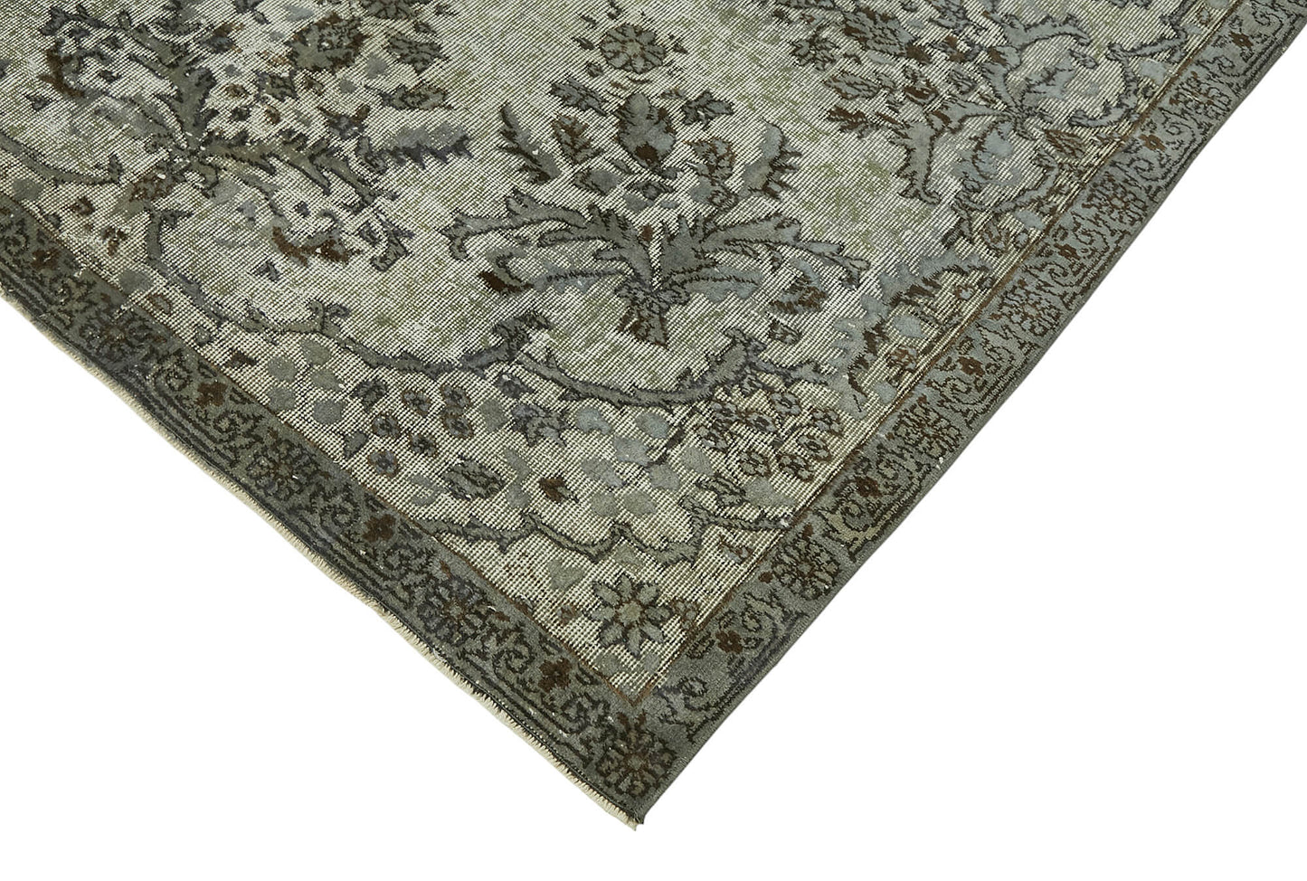 5x9 Vintage Hand-Carved Turkish Rug - 47091