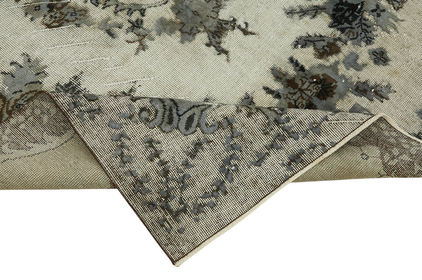 6x10 Vintage Hand-Carved Turkish Rug - 47096