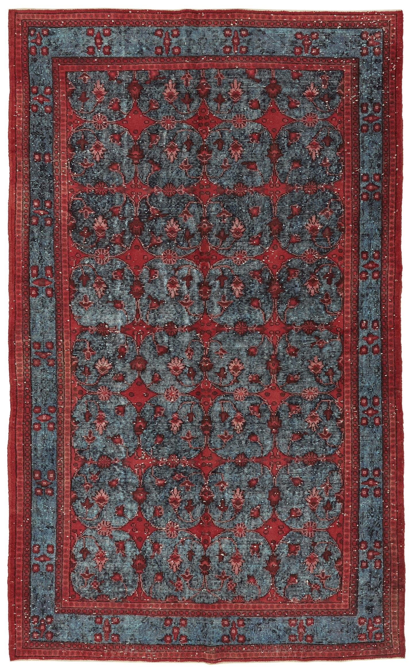 6x10 Vintage Hand-Carved Turkish Rug - 47103