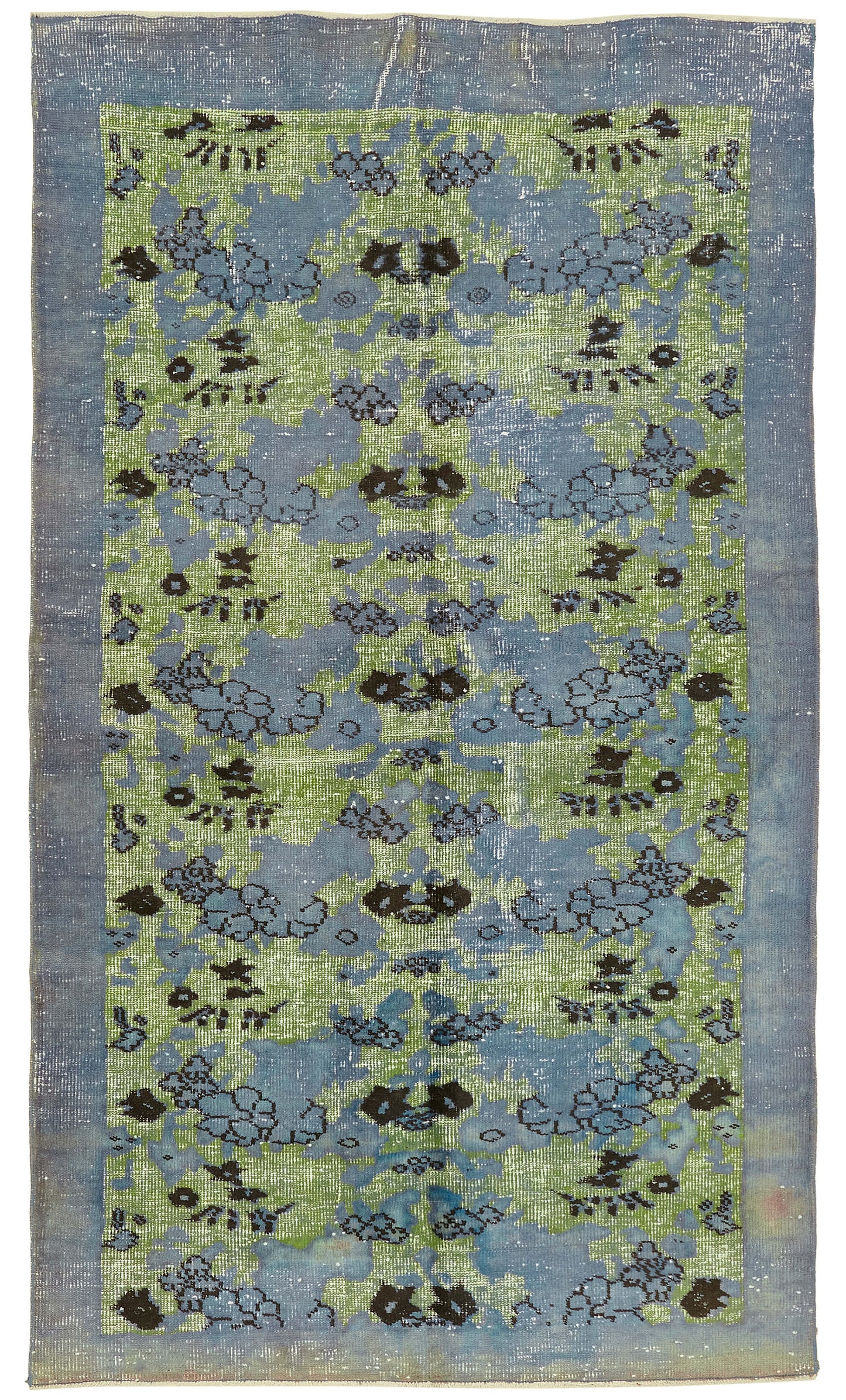5x9 Vintage Hand-Carved Turkish Rug - 47104