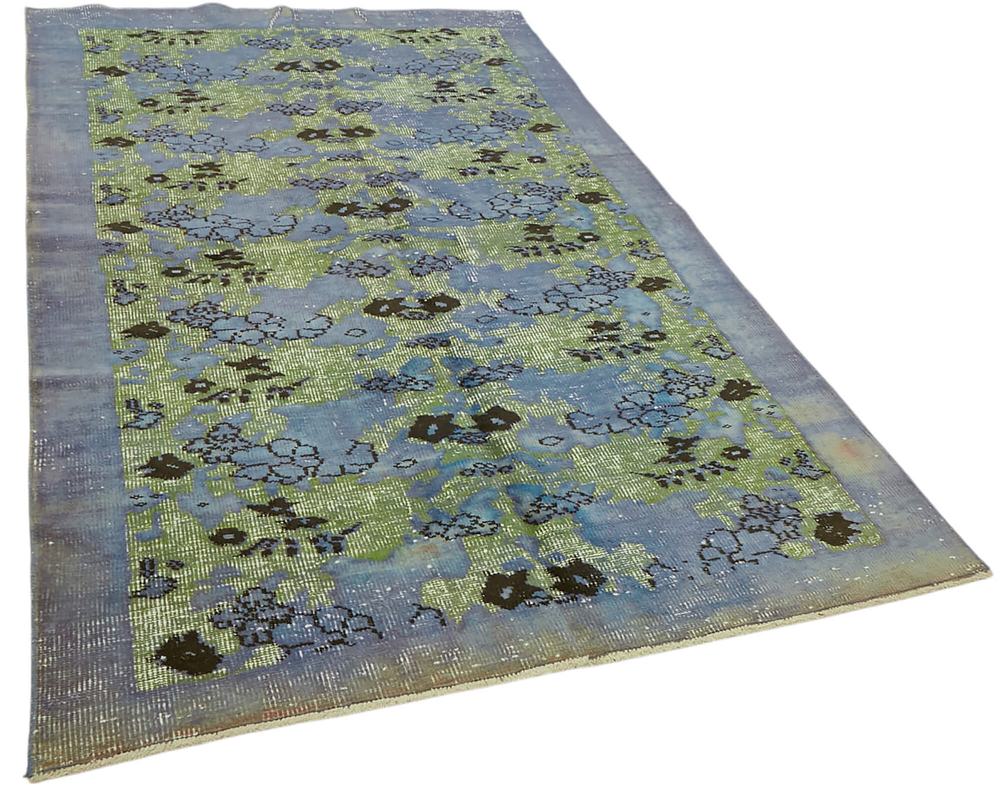 5x9 Vintage Hand-Carved Turkish Rug - 47104