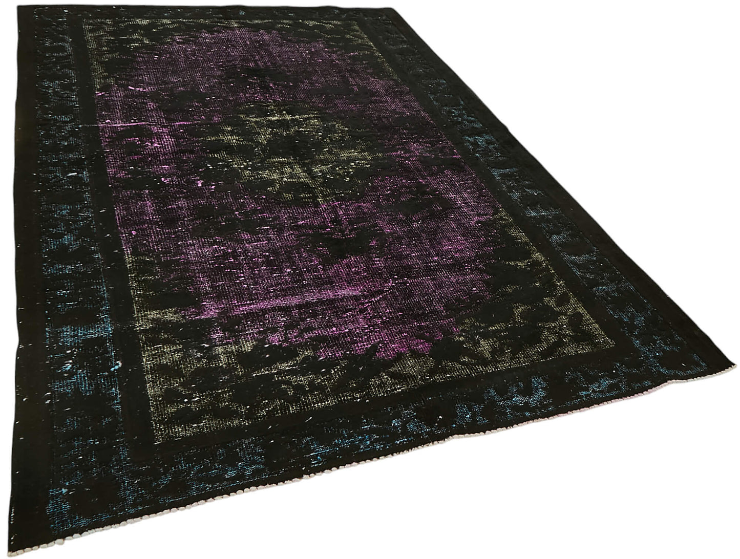 6x9 Vintage Hand-Carved Turkish Rug - 47110