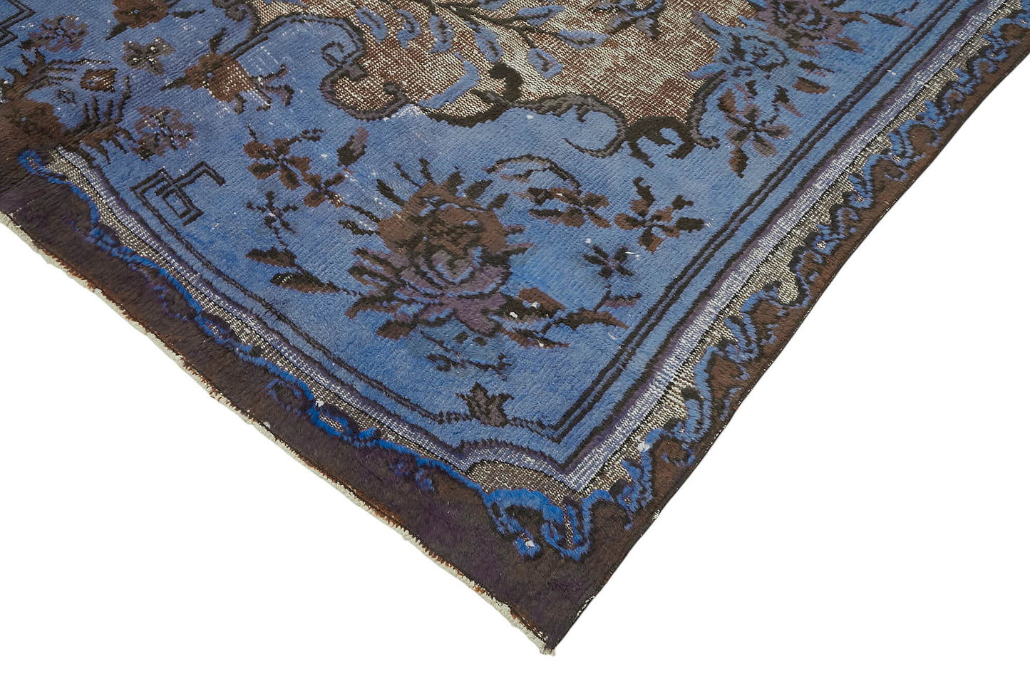 7x11 Vintage Hand-Carved Turkish Rug - 47117