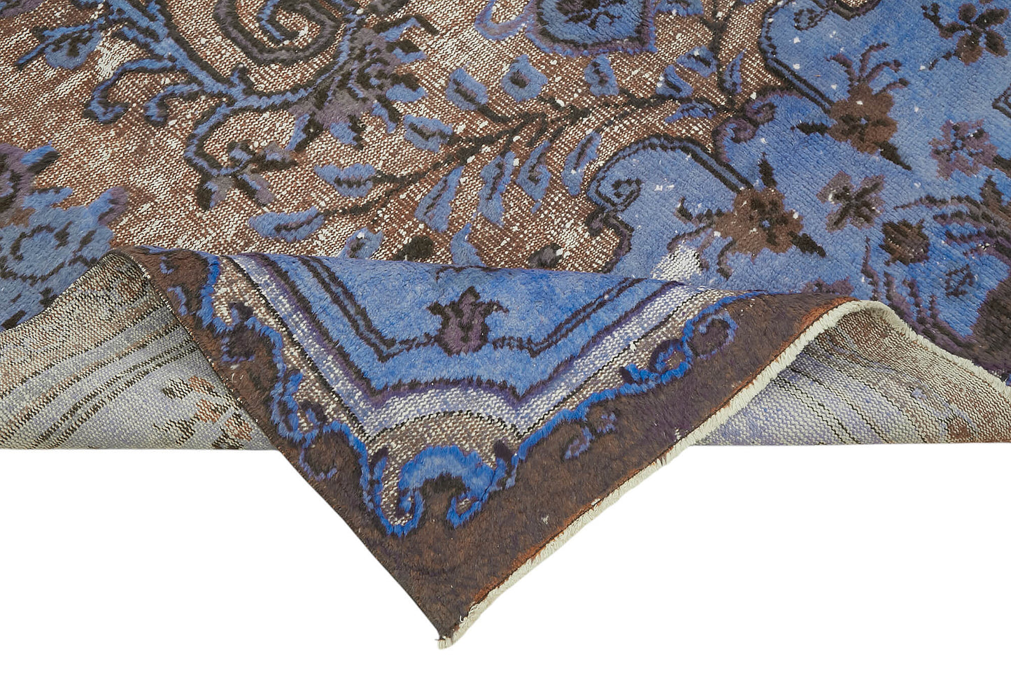 7x11 Vintage Hand-Carved Turkish Rug - 47117