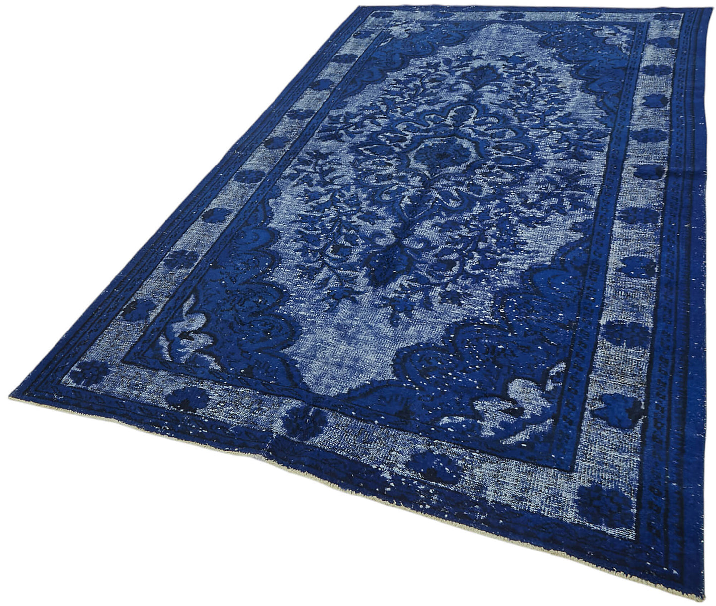 6x10 Vintage Hand-Carved Turkish Rug - 47123