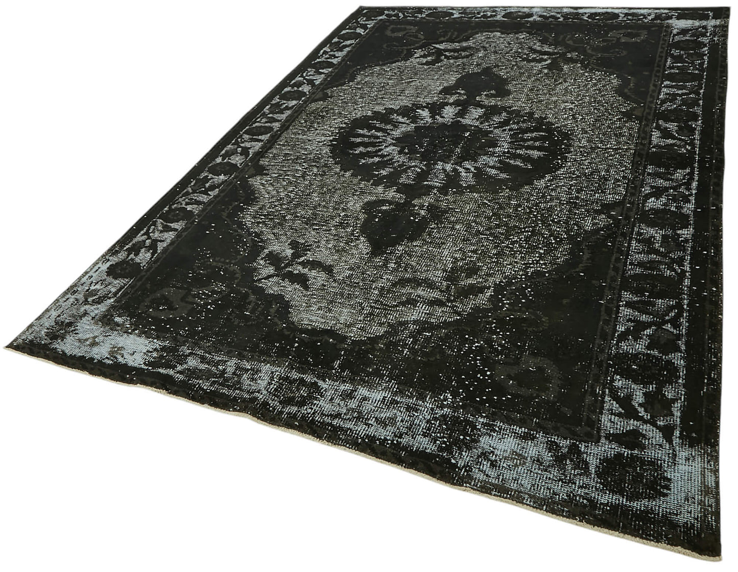 6x9 Vintage Hand-Carved Turkish Rug - 47125