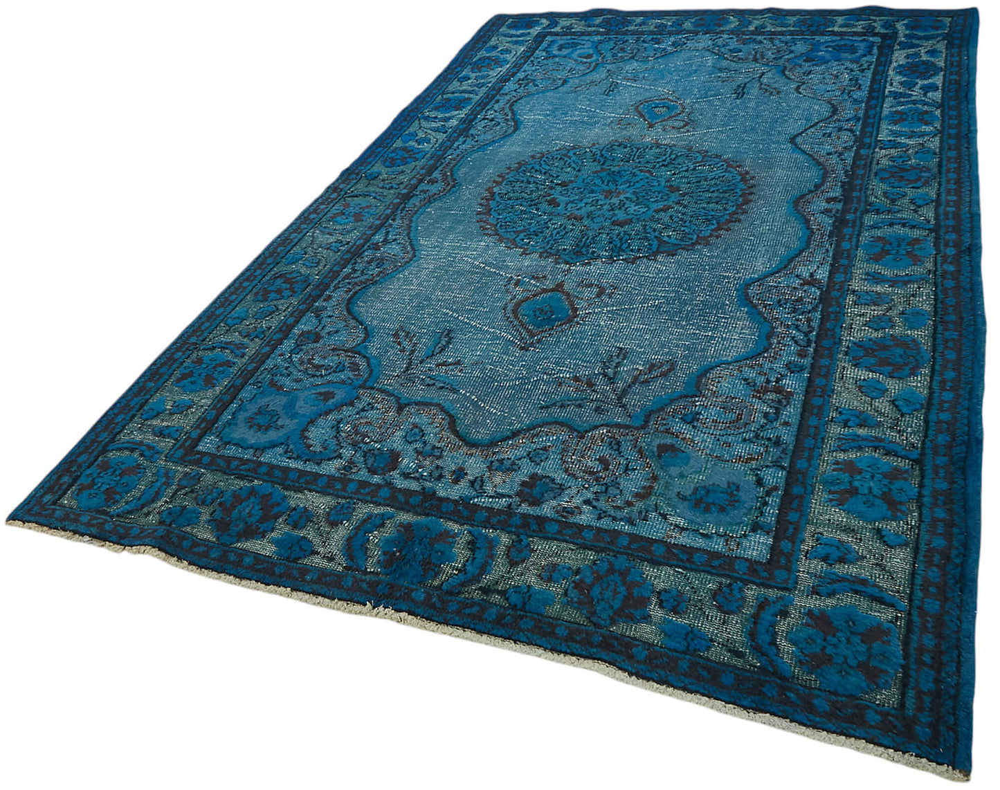 6x10 Vintage Hand-Carved Turkish Rug - 47126