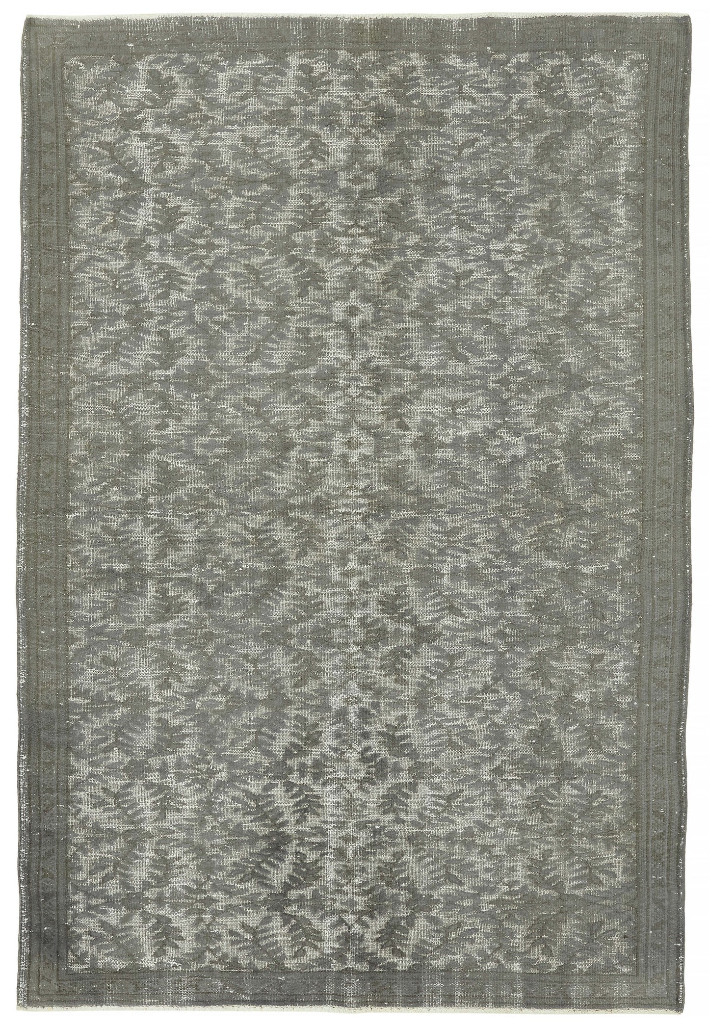 6x9 Vintage Hand-Carved Turkish Rug - 47130