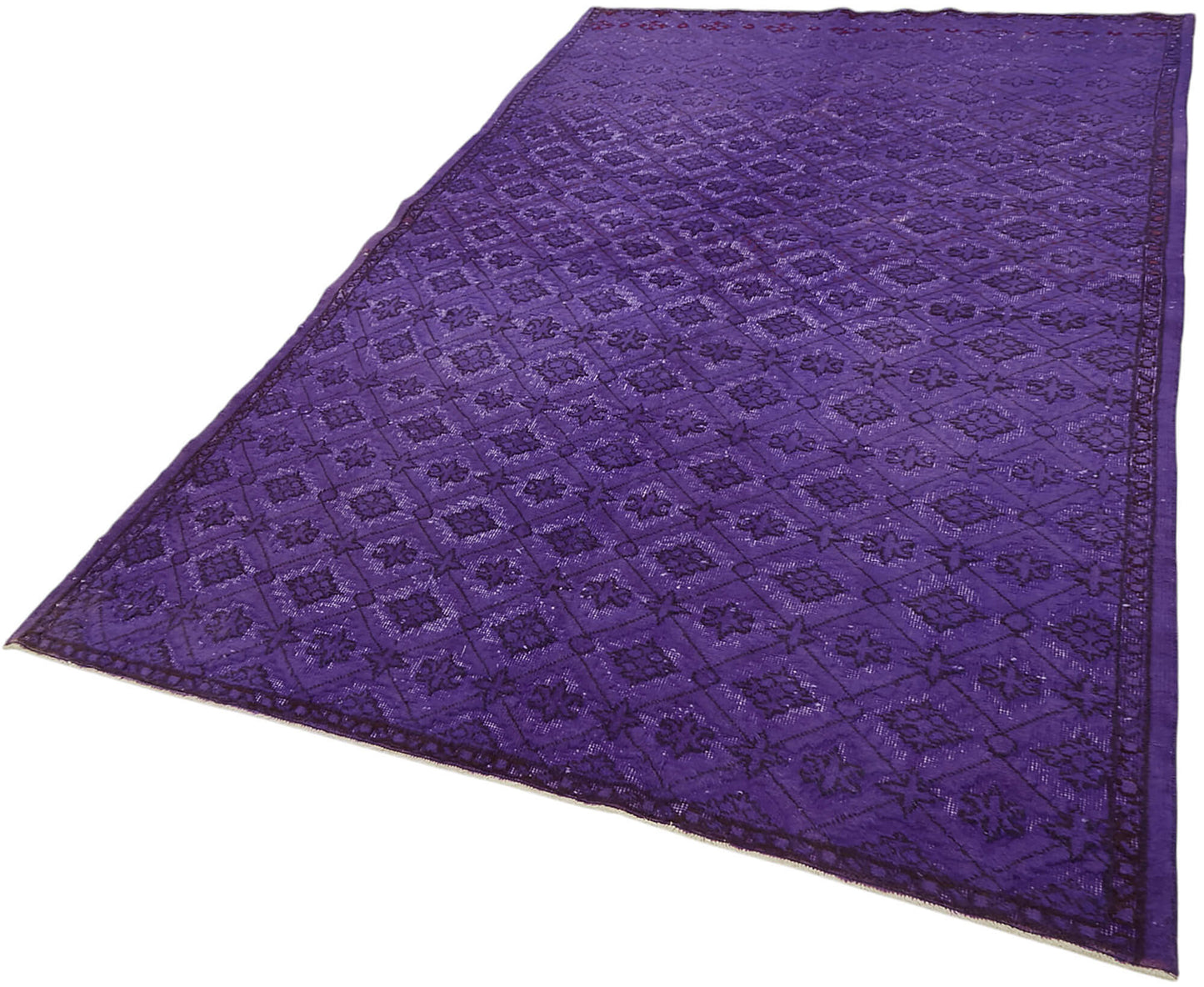 6x9 Vintage Hand-Carved Turkish Rug - 47145