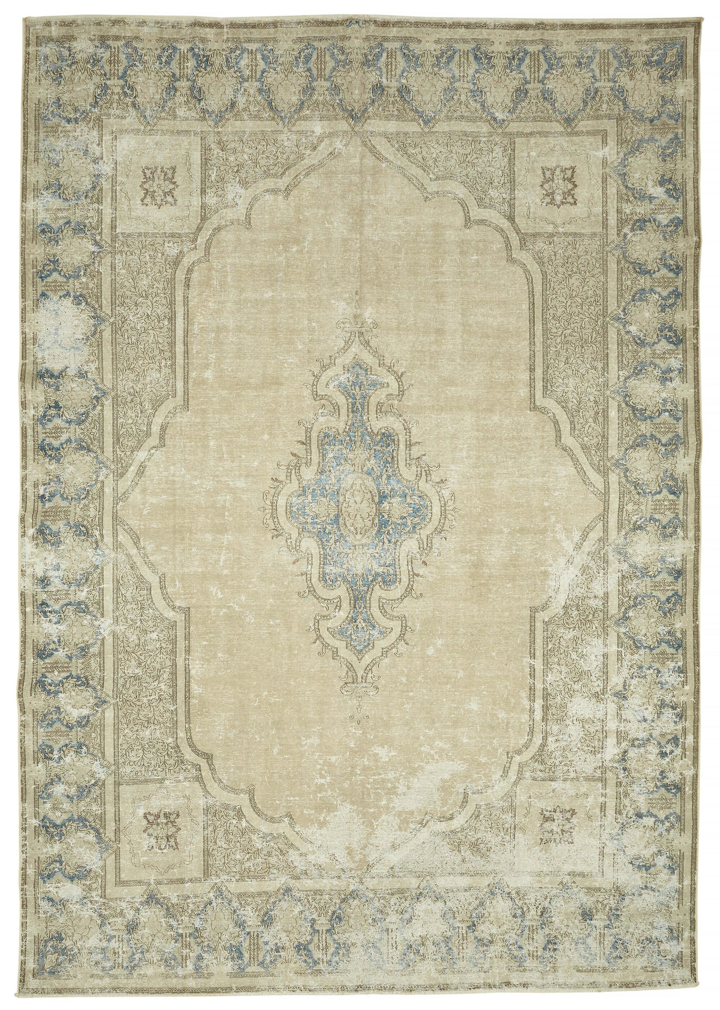10x14 Beige Vintage Area Rug - 47169
