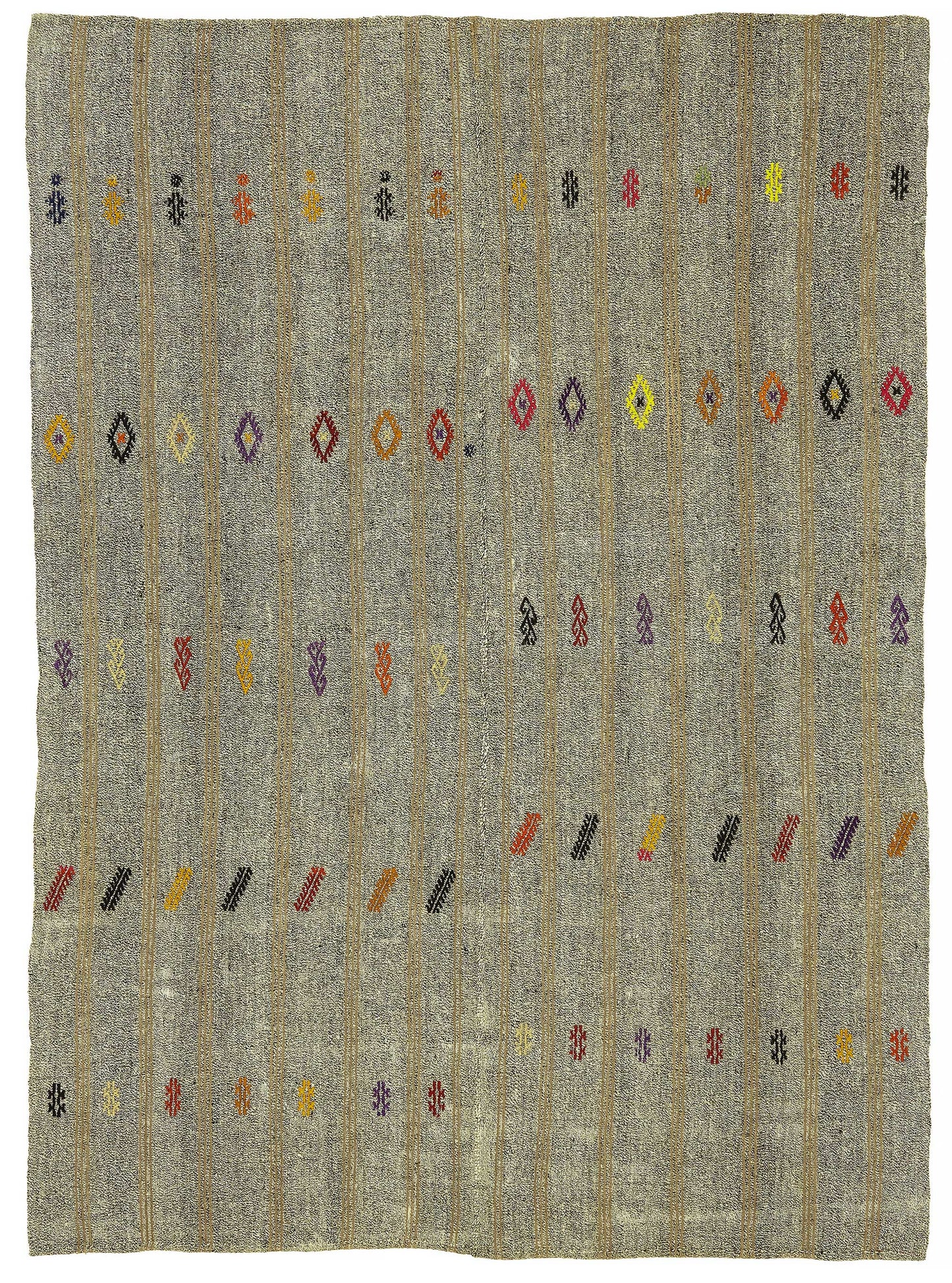 6x8 Authentic Turkish Goat Hair Kilim - 47219