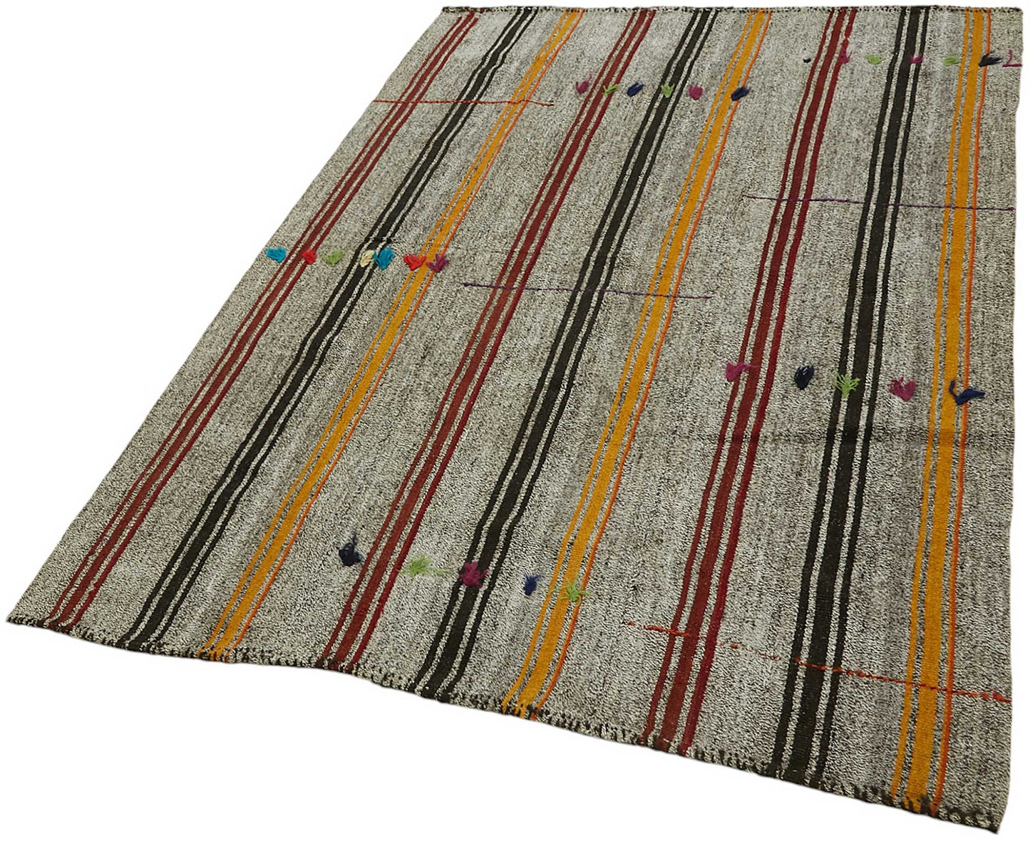 4x6 Authentic Turkish Goat Hair Kilim - 47239
