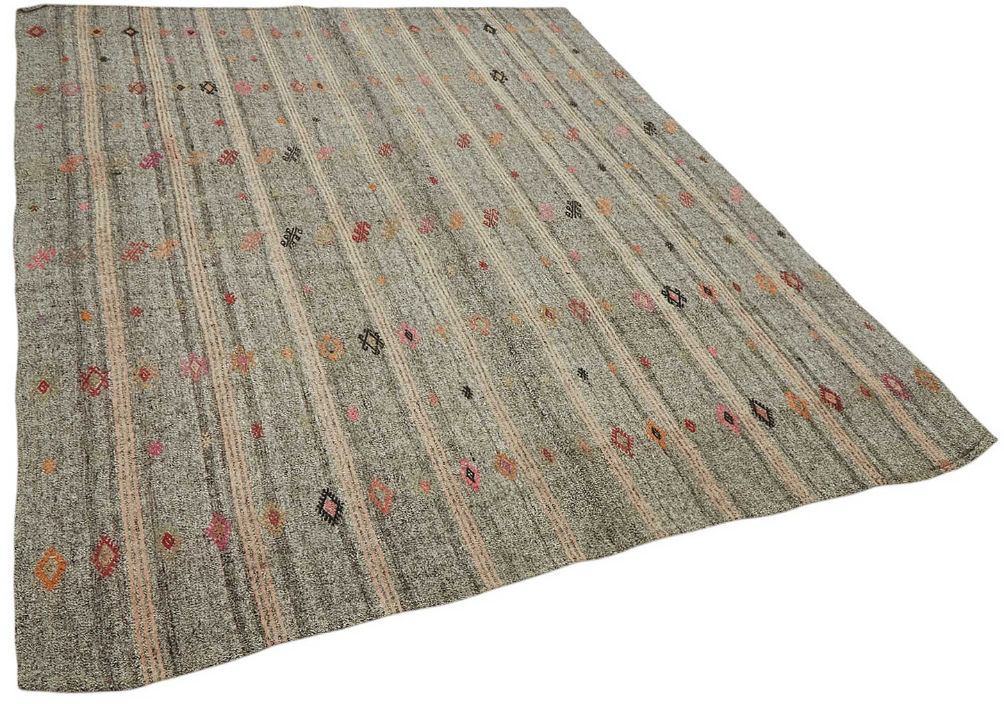 7x8 Authentic Turkish Goat Hair Kilim - 47240