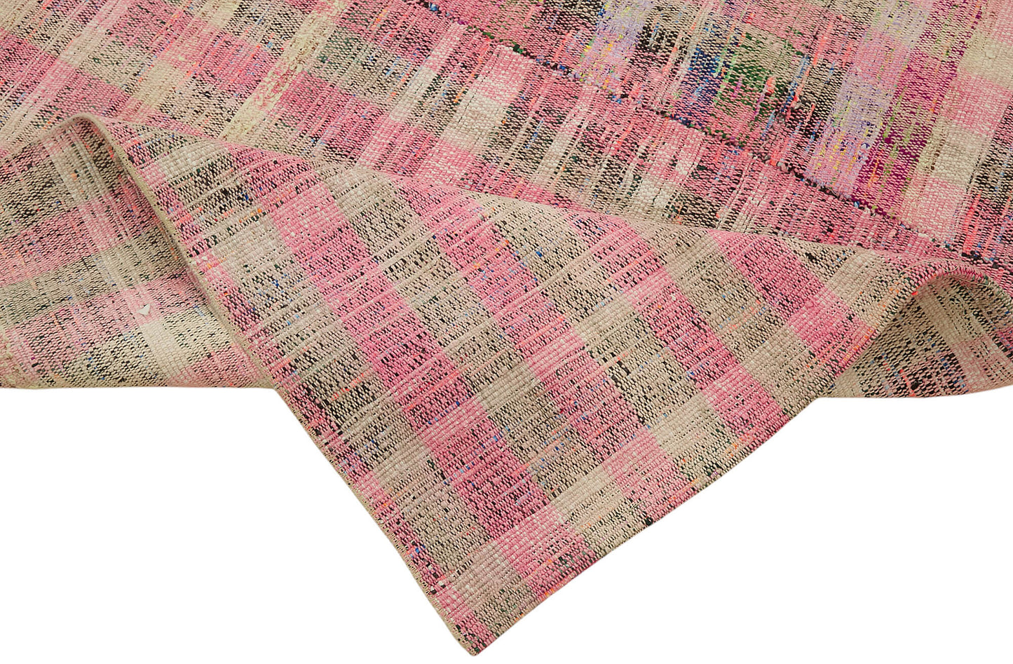 5x9 Multicolor Anatolian Striped Kilim Rug - 47289