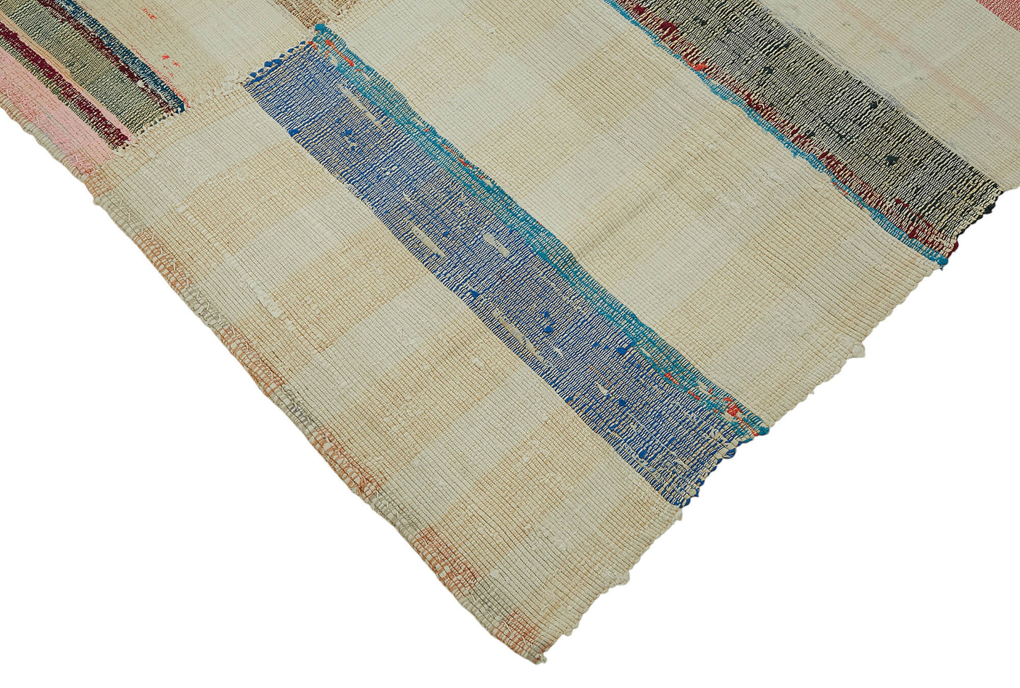 7x9 Multicolor Anatolian Striped Kilim Rug - 47315