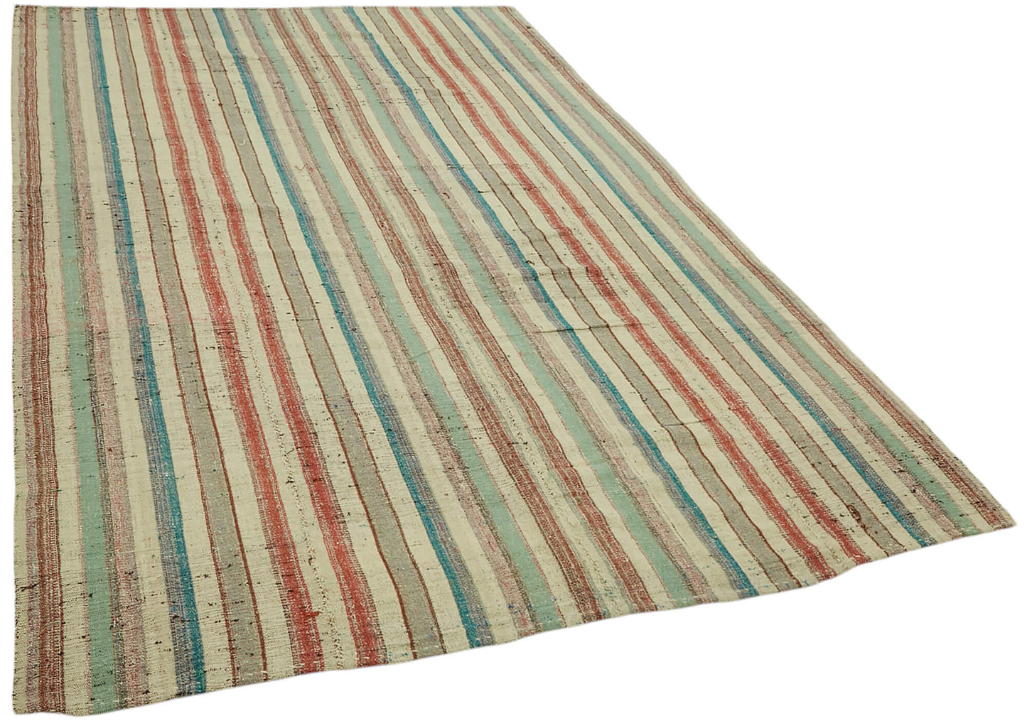 6x9 Multicolor Anatolian Striped Kilim Rug - 47317