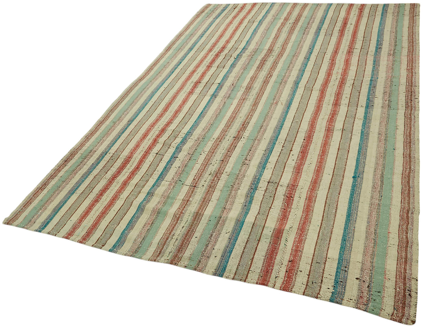 6x9 Multicolor Anatolian Striped Kilim Rug - 47317
