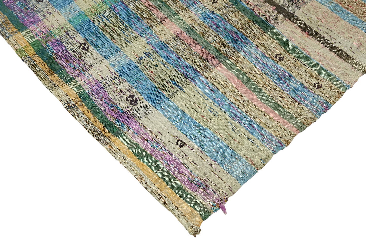 8x9 Multicolor Anatolian Striped Kilim Rug - 47325