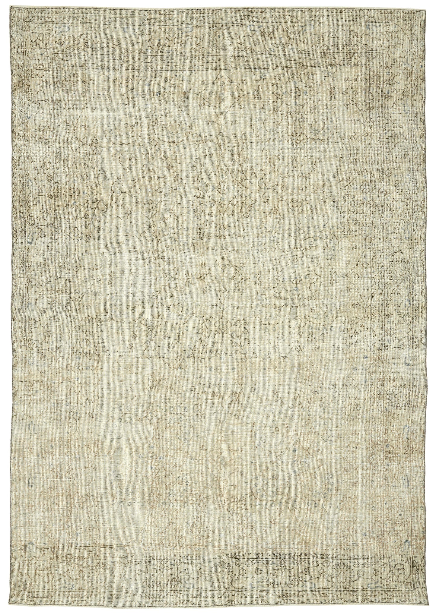 7x10 Hand-Knotted Turkish Vintage Rug - 47349