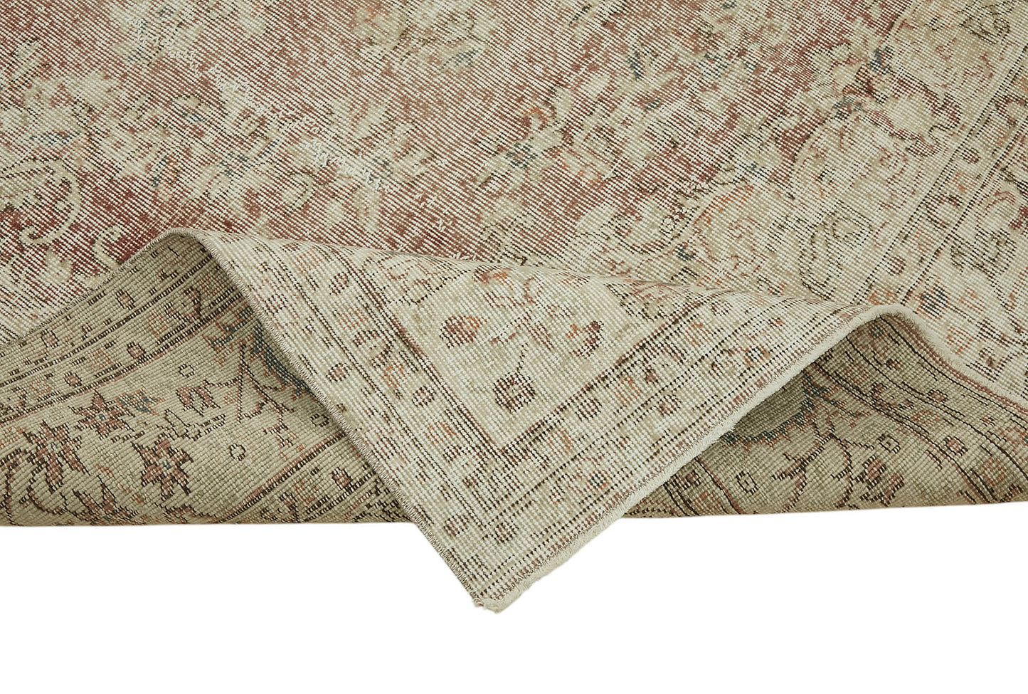 7x10 Hand-Knotted Turkish Vintage Rug - 47357